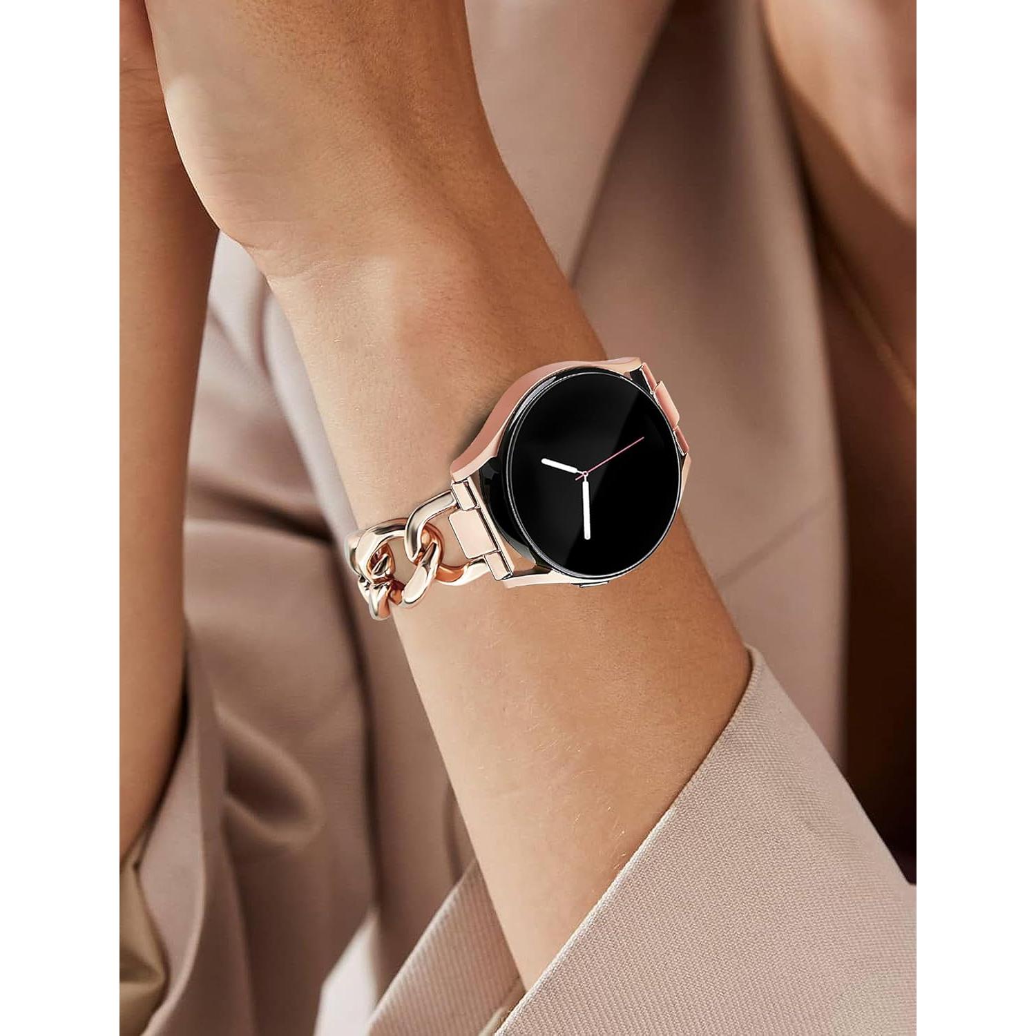 Pulsera de Metal Dorado JR.DM 20mm Ajustable para Samsung Galaxy Watch