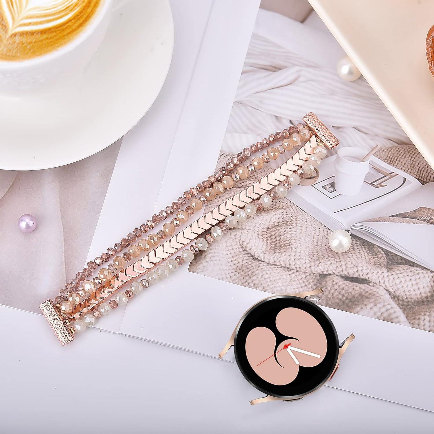 Pulsera Boho de Perlas VISOOM para Samsung Galaxy Watch 40/44mm