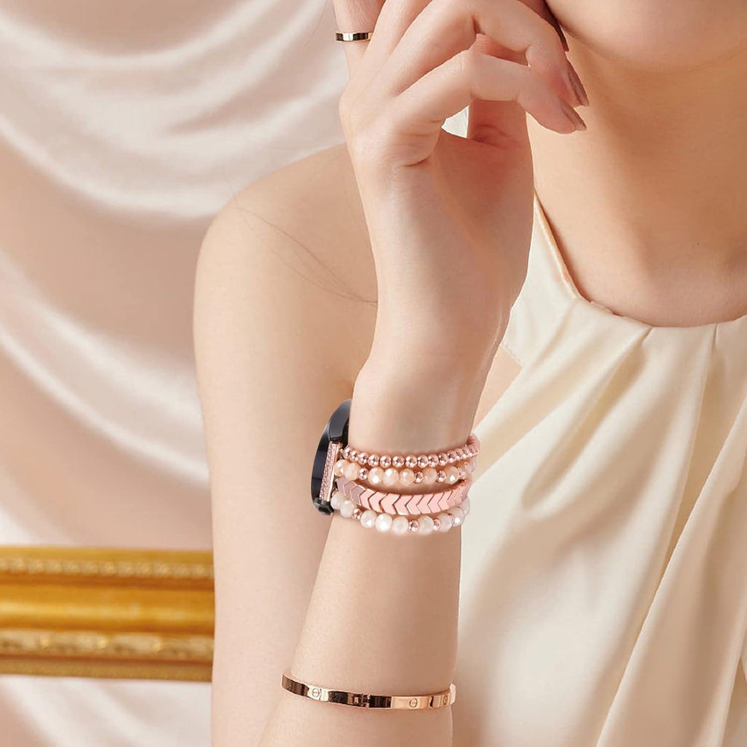 Pulsera Boho de Perlas VISOOM para Samsung Galaxy Watch 40/44mm