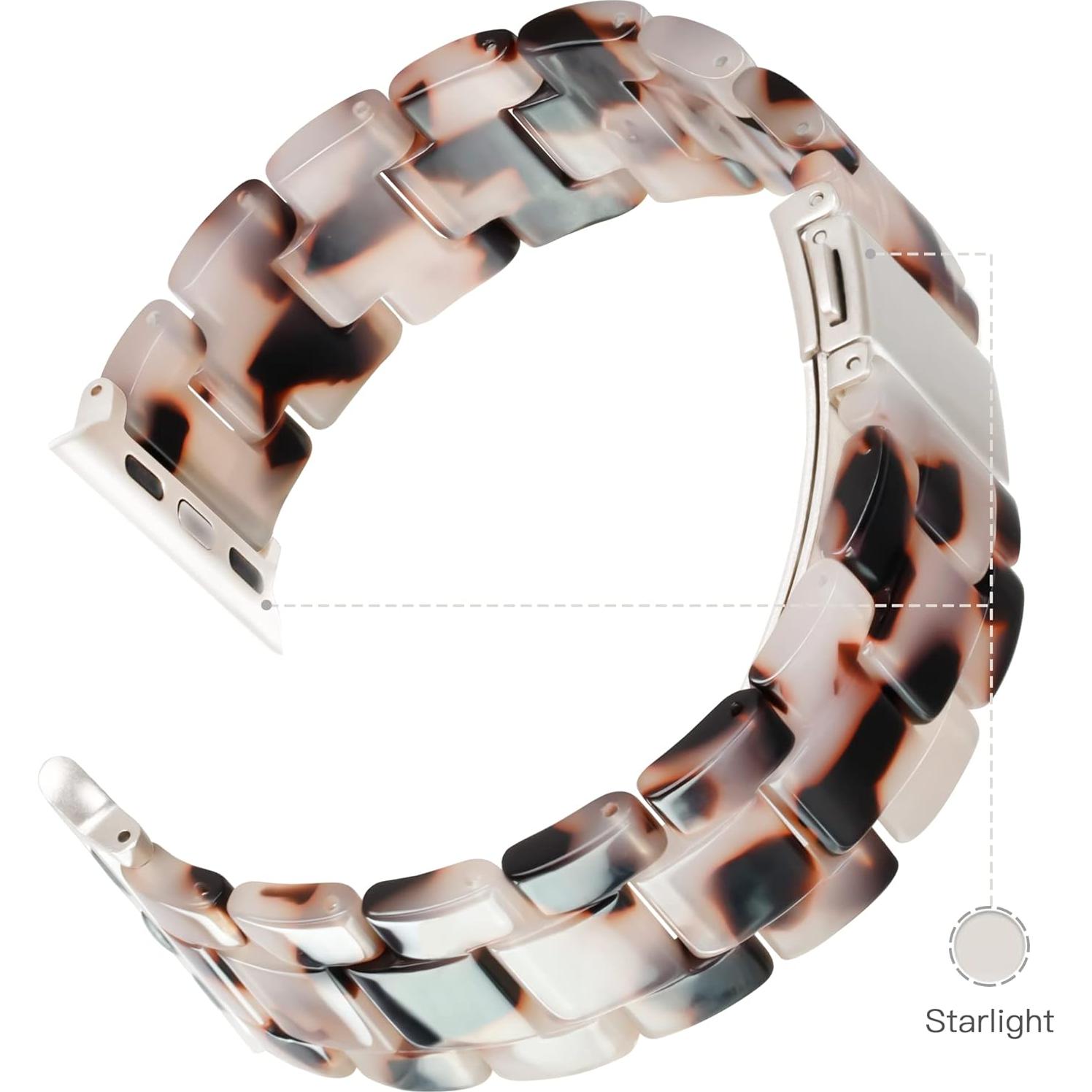 Correa de Apple Watch Pleixiu Resina Ligera 38-42mm Flor Tortuga