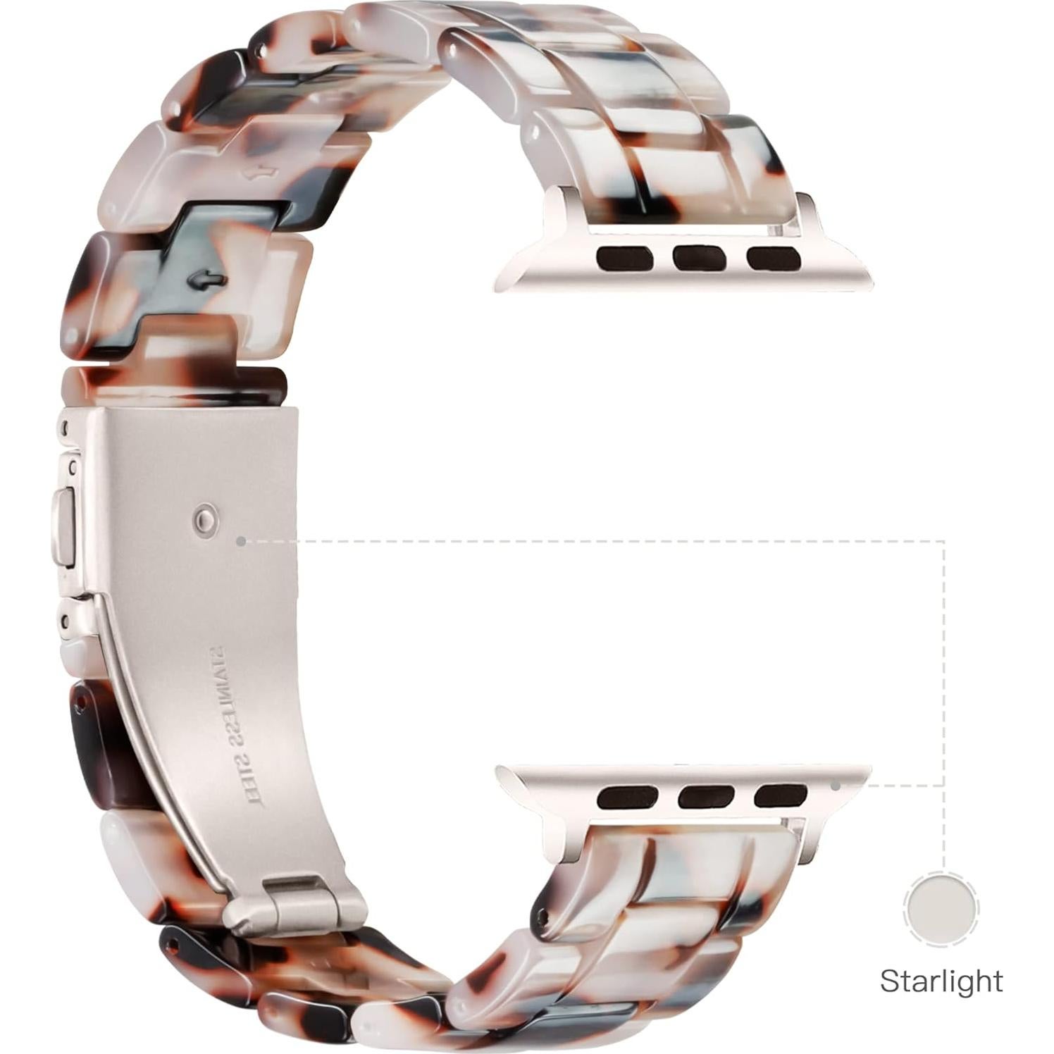 Correa de Apple Watch Pleixiu Resina Ligera 38-42mm Flor Tortuga