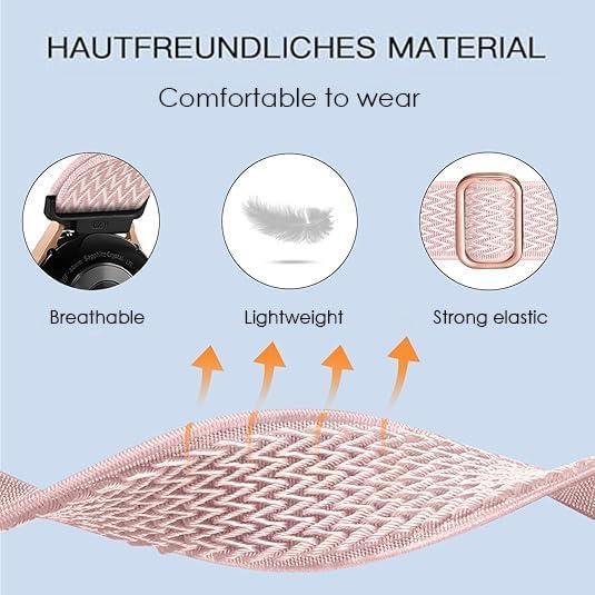 Correas de Nylon Elástico 22mm GloryFit T80 T70 T60 T50 P99 P98 - Paquete de 3