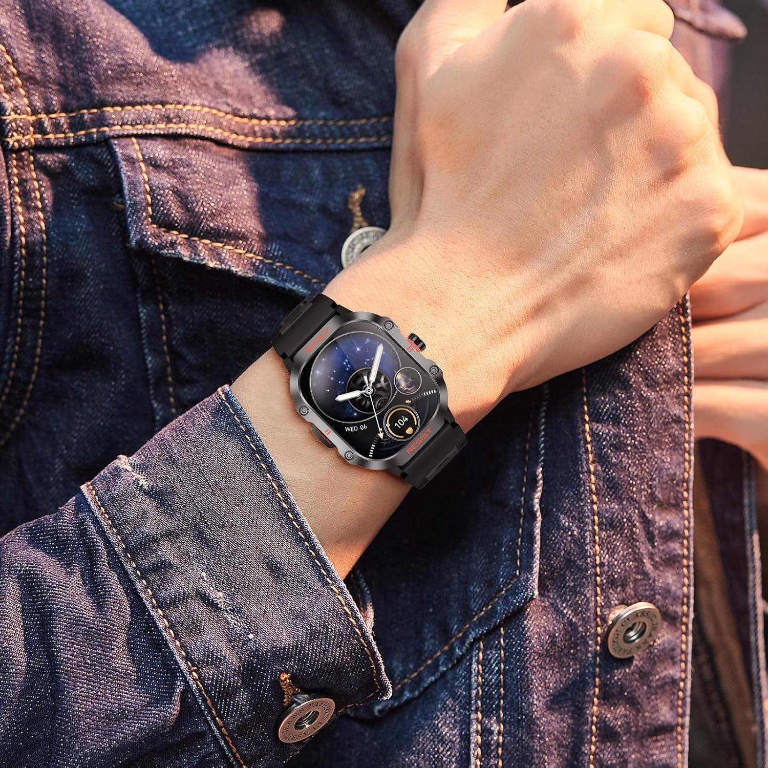 Correa de Reloj Inteligente 22mm WalkerFit - 2 Paquetes, Negra y Naranja