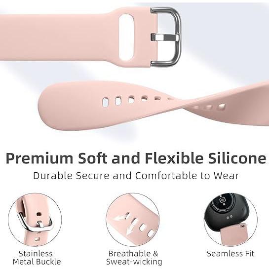 Correas de Silicona Suave GloryFit 22mm - Paquete de 5