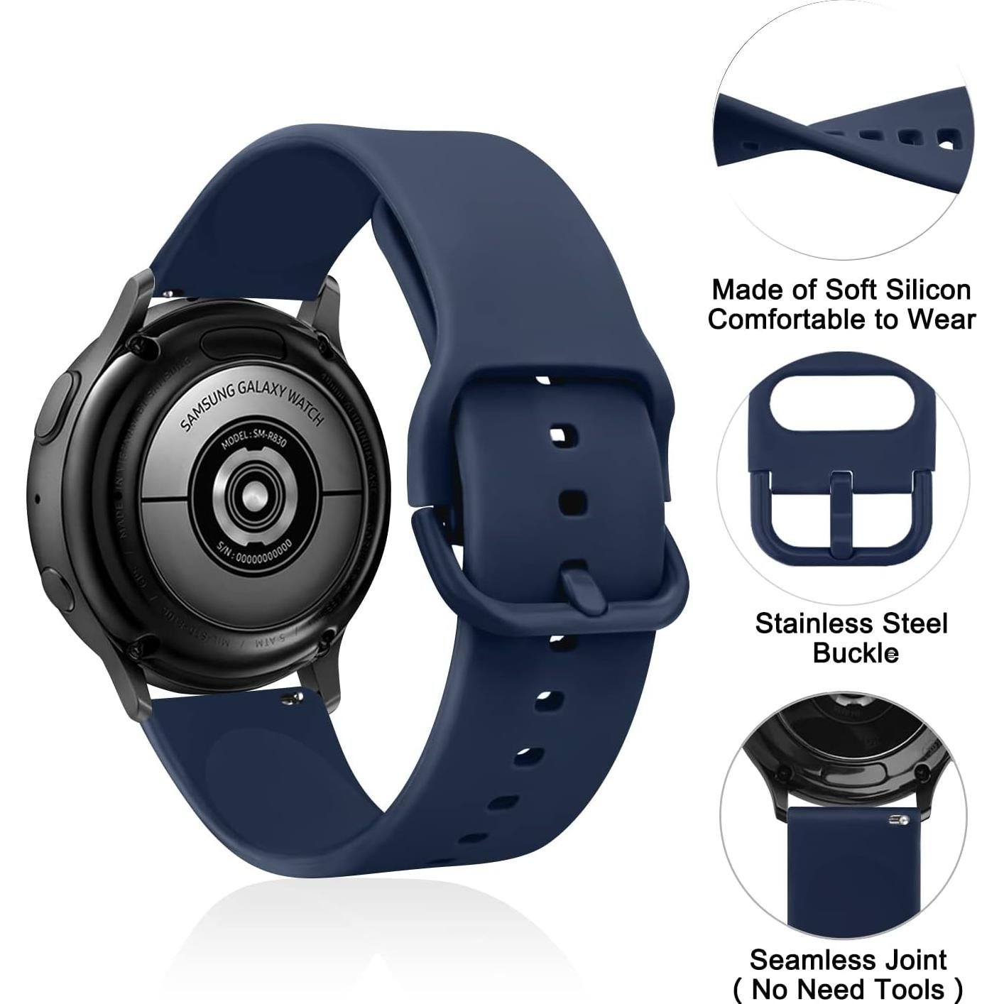 Meliya Paquete de 3 Bandas de Silicona para Reloj FITVII HM57/H56