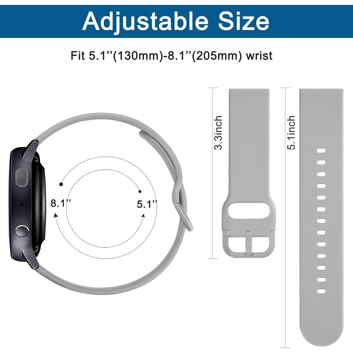 Meliya Paquete de 3 Bandas de Silicona para Reloj FITVII HM57/H56
