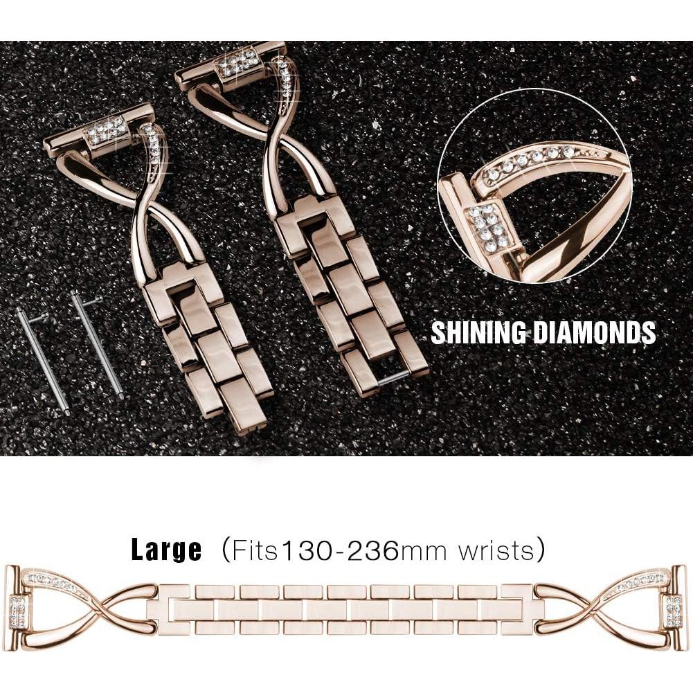 Banda de Metal Premium Supoix para Galaxy Watch 20mm Oro Rosa