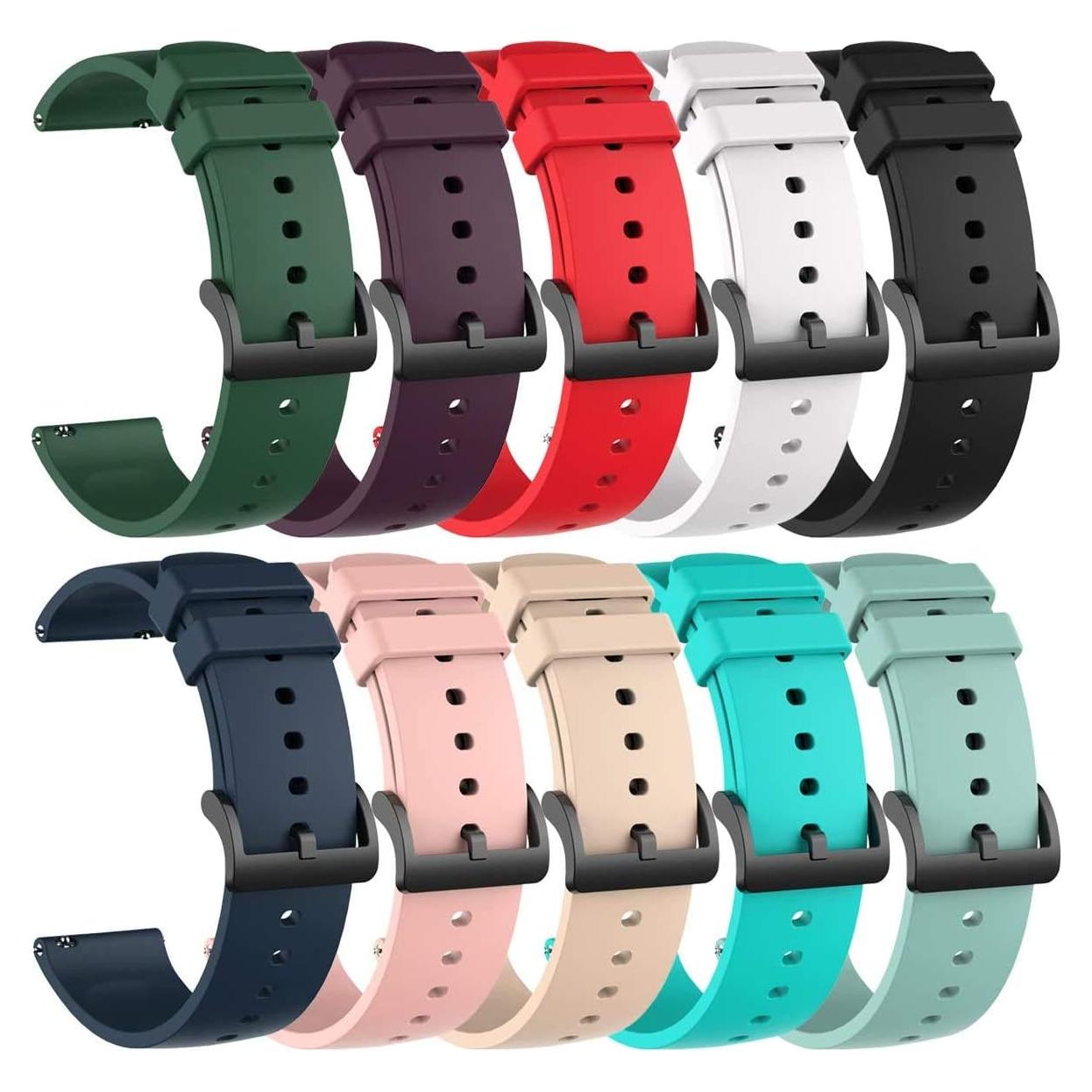 Correas de Silicona 22mm ECSEM para Smartwatch Unisex