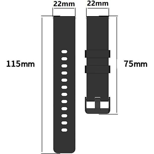 Correas de Silicona 22mm ECSEM para Smartwatch Unisex