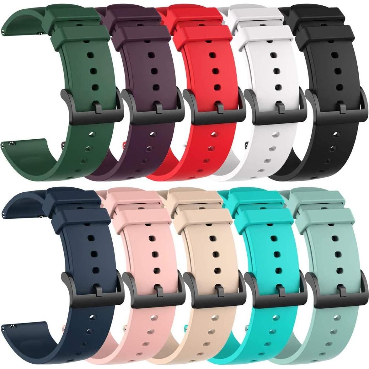 E ECSEM 10PACK Bandas Silicona Multicolor para Reloj Spade Health