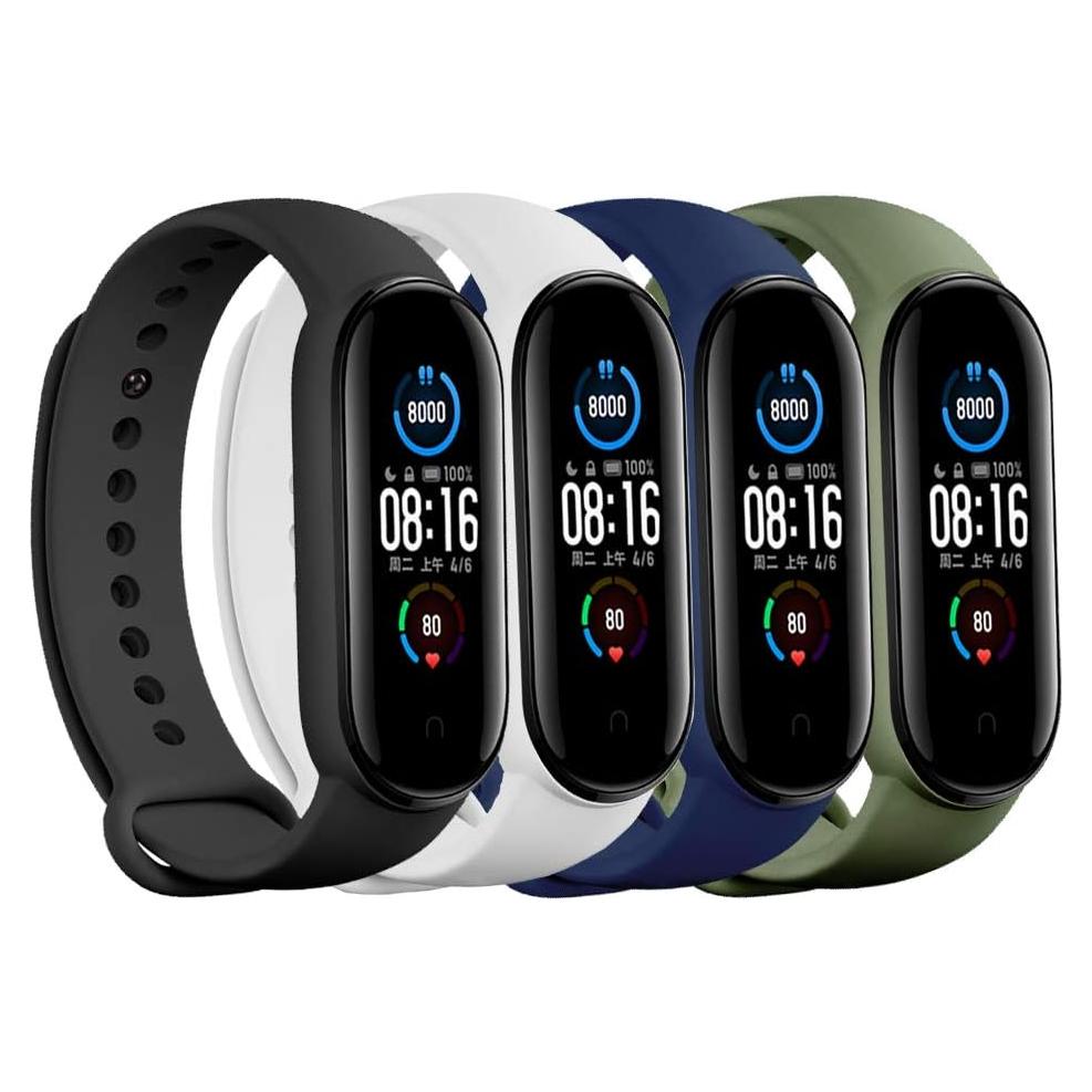 Correas de Silicona Suave Xiaomi Mi 5/6/7 y Amazfit Band 5/6 - 8 Pack