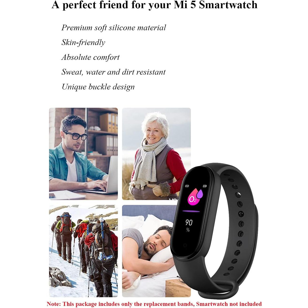 Correas de Silicona Suave Xiaomi Mi 5/6/7 y Amazfit Band 5/6 - 8 Pack