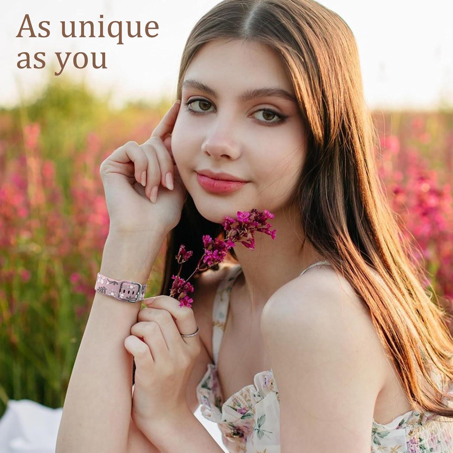 Banda Floral Witzon para Samsung Galaxy Watch 7 20mm - Púrpura Estelar