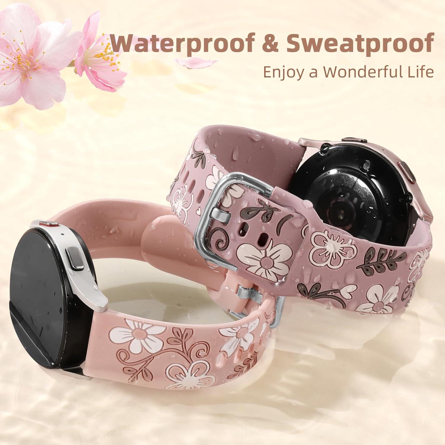 Banda Floral Witzon para Samsung Galaxy Watch 7 20mm - Púrpura Estelar