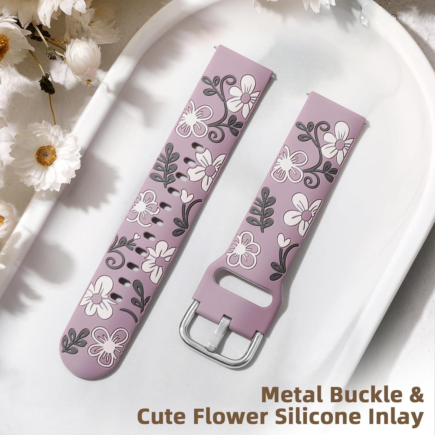 Banda Floral Witzon para Samsung Galaxy Watch 7 20mm - Púrpura Estelar