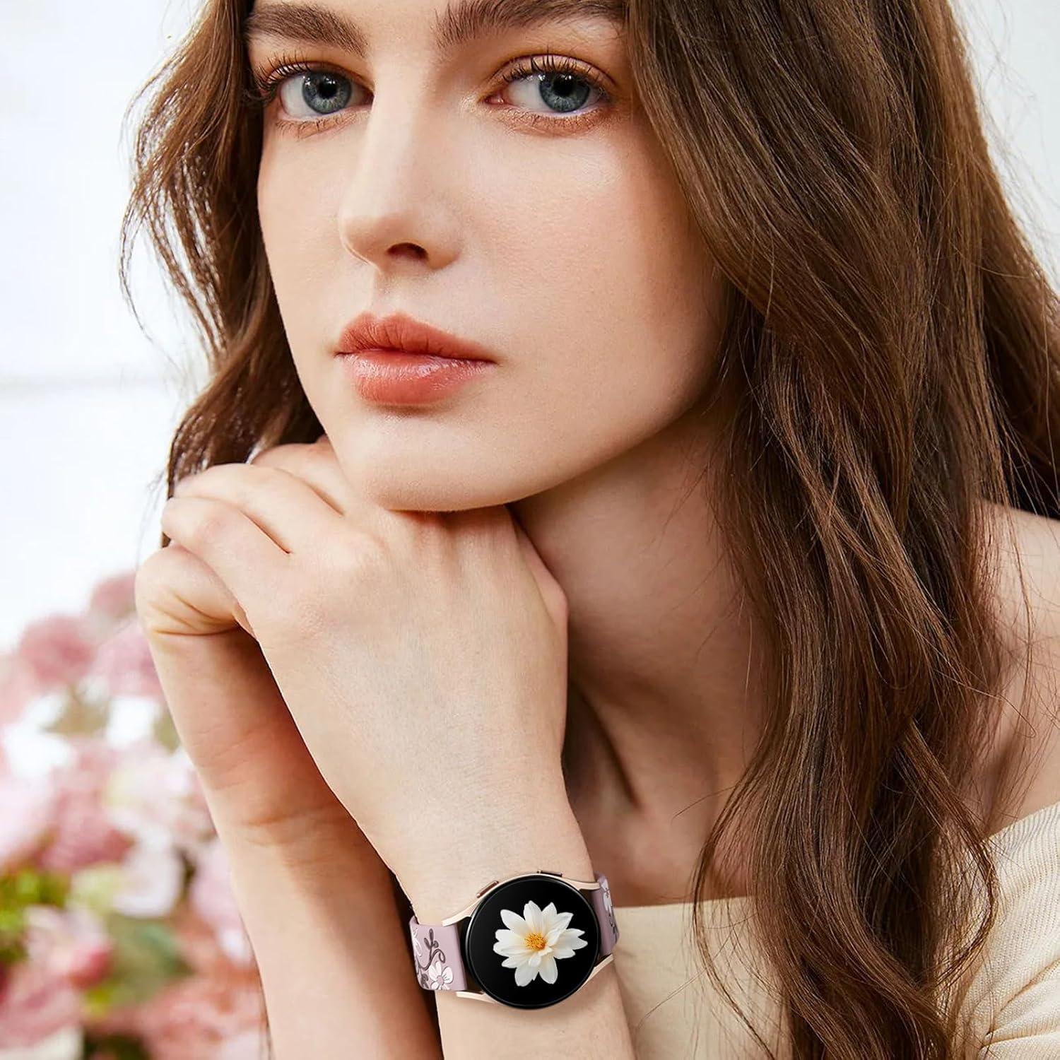 Banda Floral Witzon para Samsung Galaxy Watch 7 20mm - Púrpura Estelar