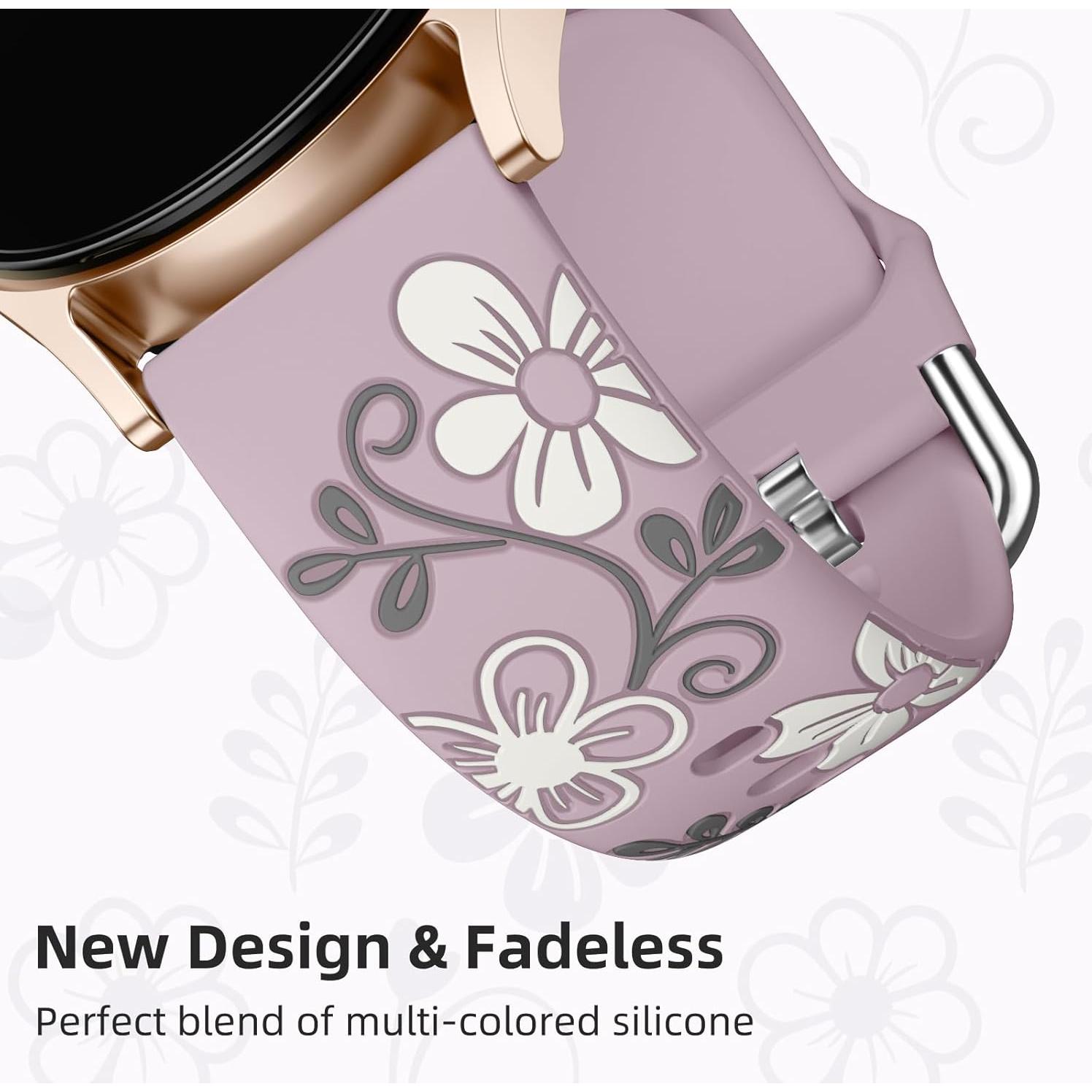 Banda Floral Witzon para Samsung Galaxy Watch 7 20mm - Púrpura Estelar