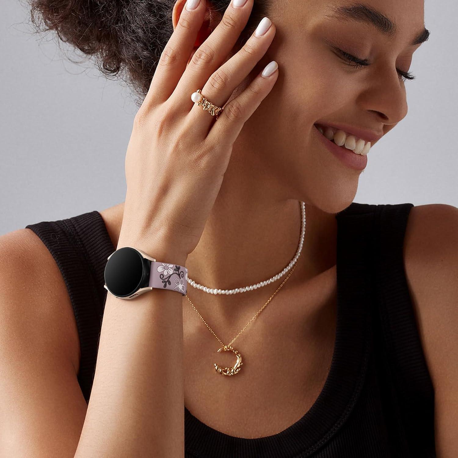 Banda Floral Witzon para Samsung Galaxy Watch 7 20mm - Púrpura Estelar