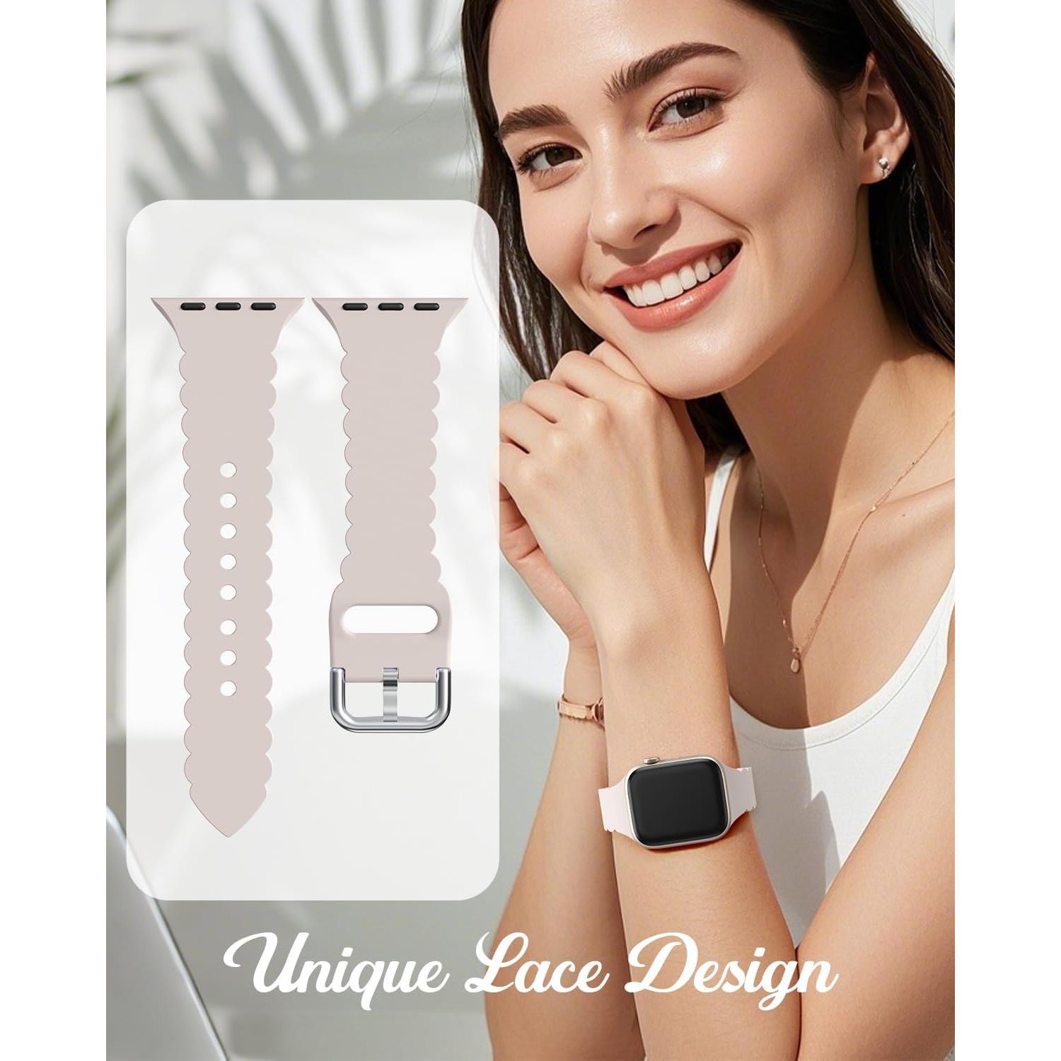 Banda de Silicona Deportiva Sunnywoo para Apple Watch 38-49mm