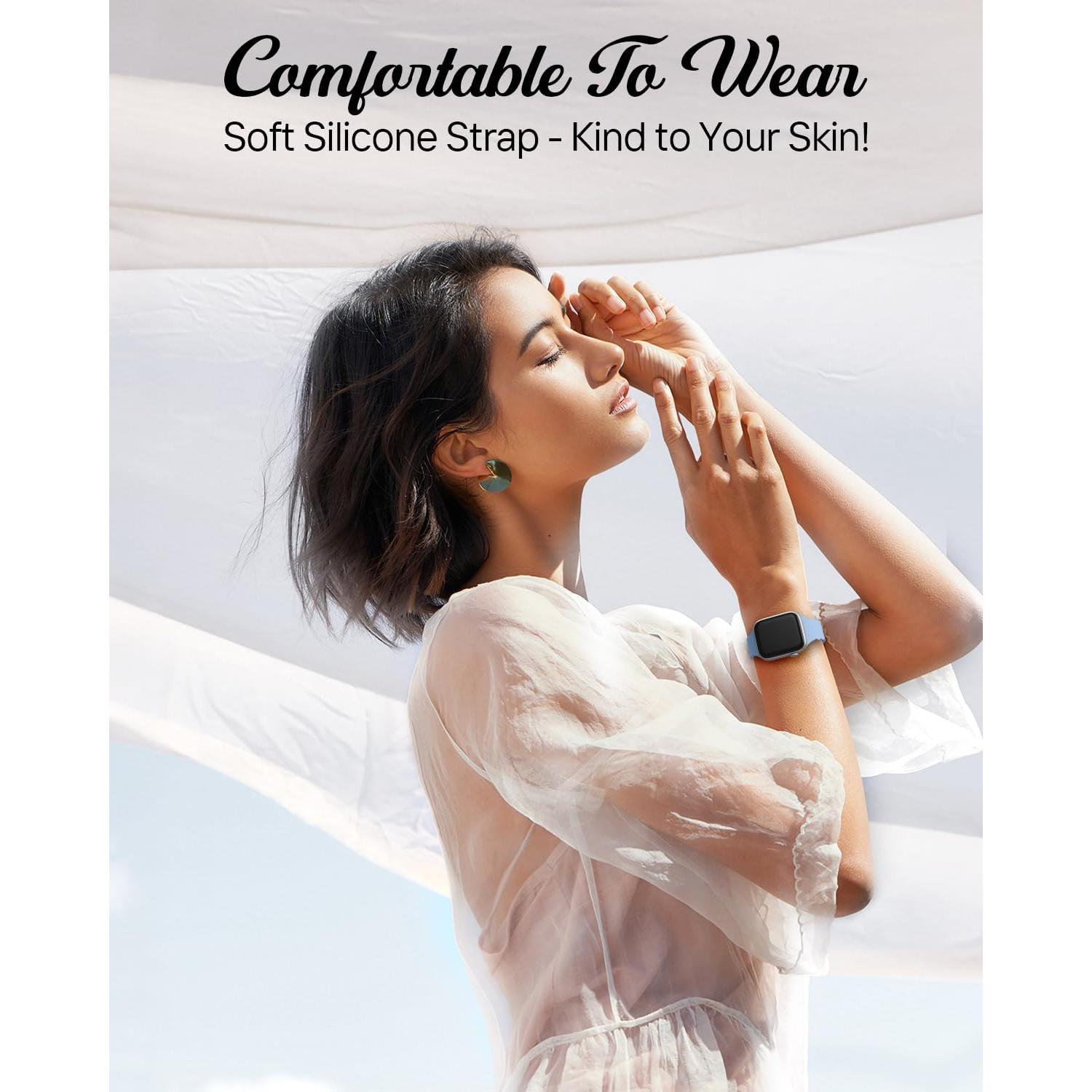 Banda de Silicona Deportiva Sunnywoo para Apple Watch 38-49mm