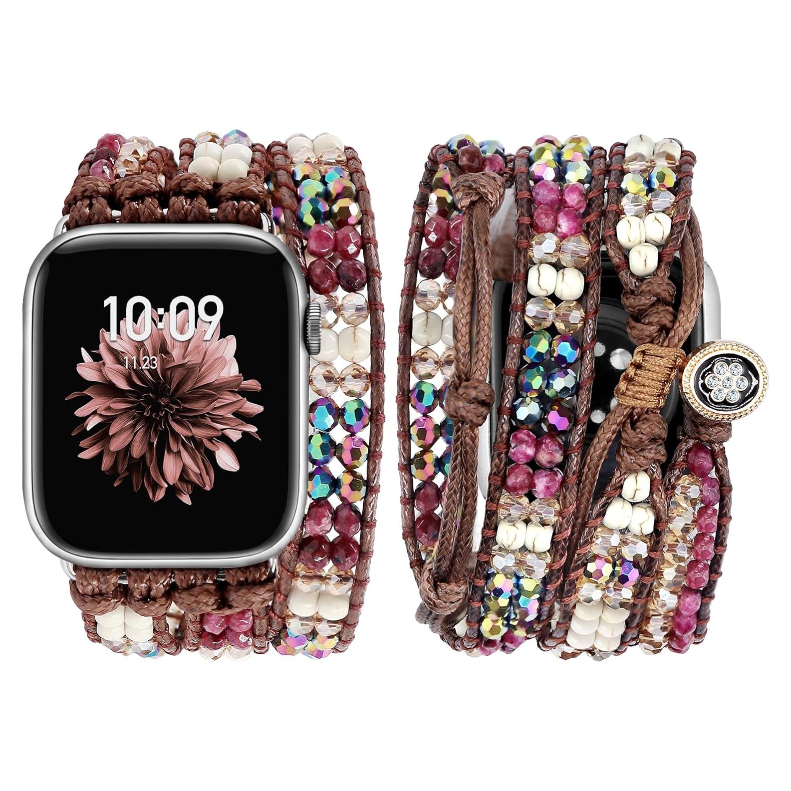 Banda de Reloj Bohemia JR.DM con Perlas para Apple Watch 38-42mm