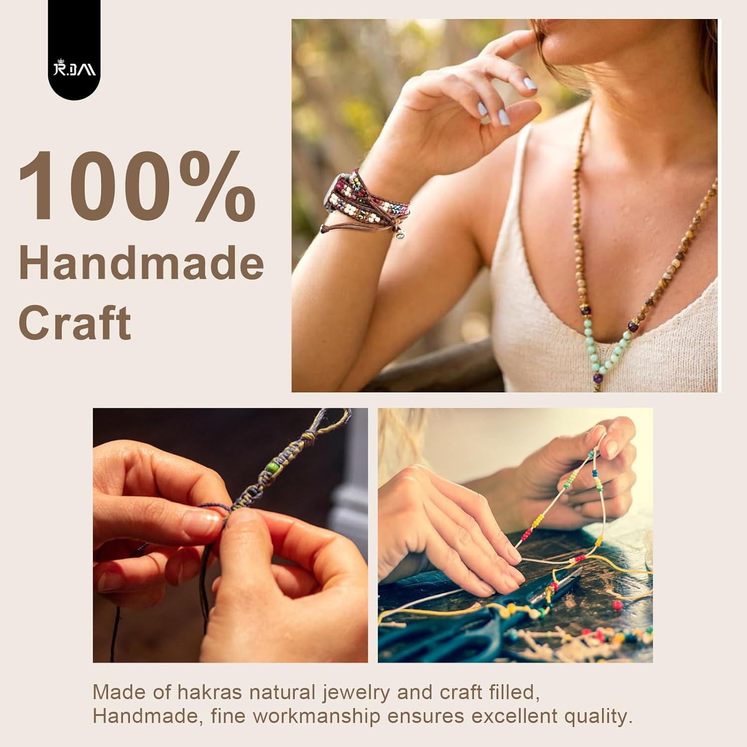 Banda de Reloj Bohemia JR.DM con Perlas para Apple Watch 38-42mm