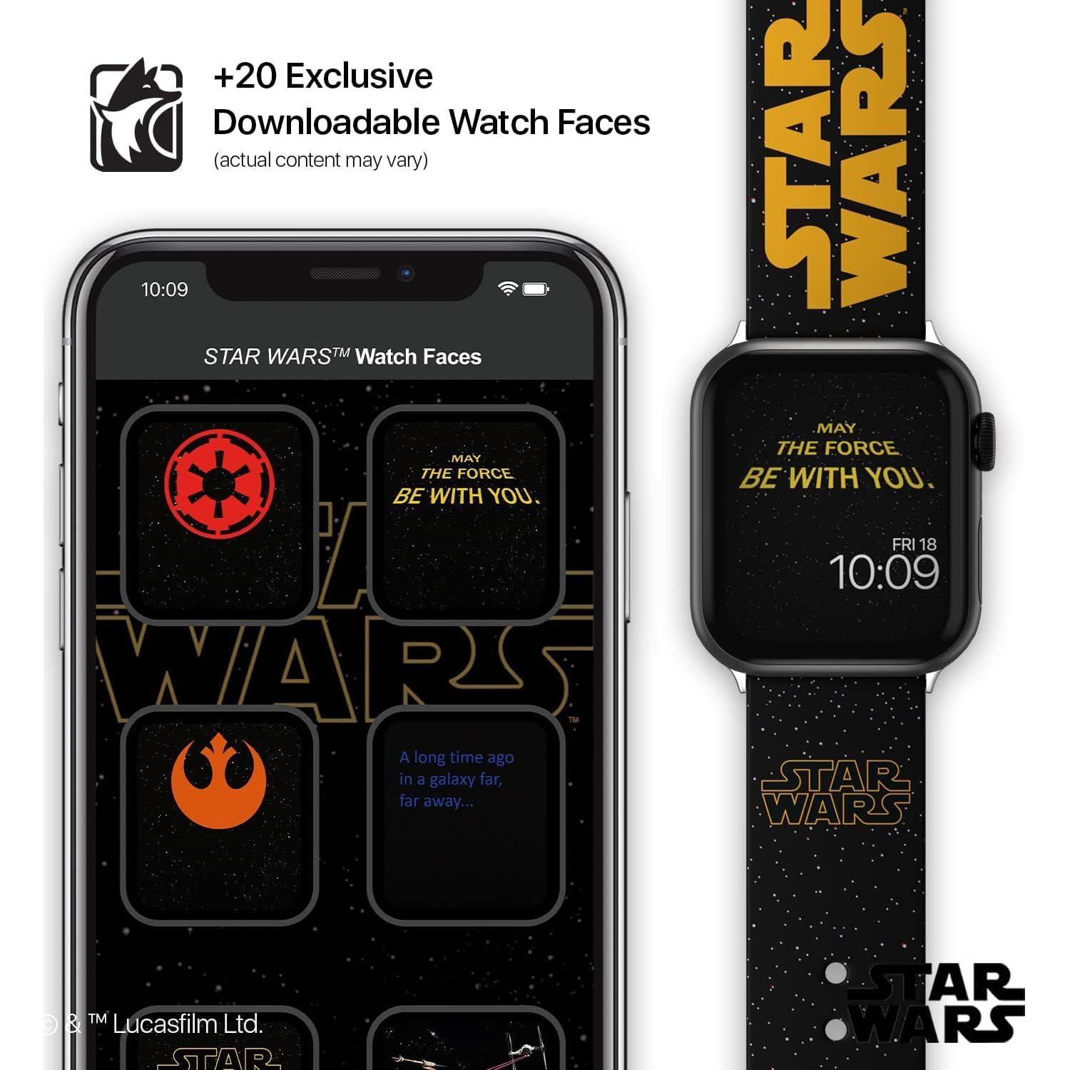 Banda de Reloj Inteligente Star Wars para Apple Watch 38-45mm