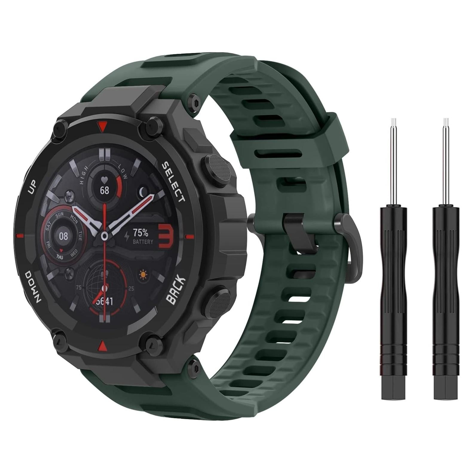 Correa de Silicona MoKo para Amazfit T-Rex/T-Rex Pro Verde Oliva