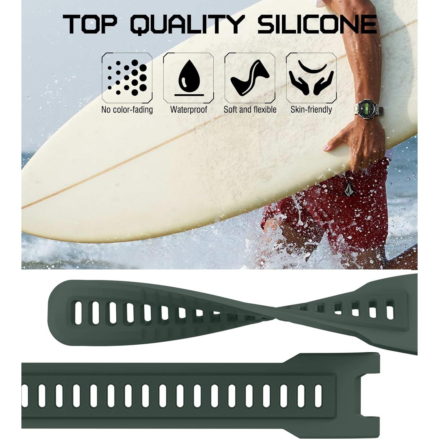 Correa de Silicona MoKo para Amazfit T-Rex/T-Rex Pro Verde Oliva