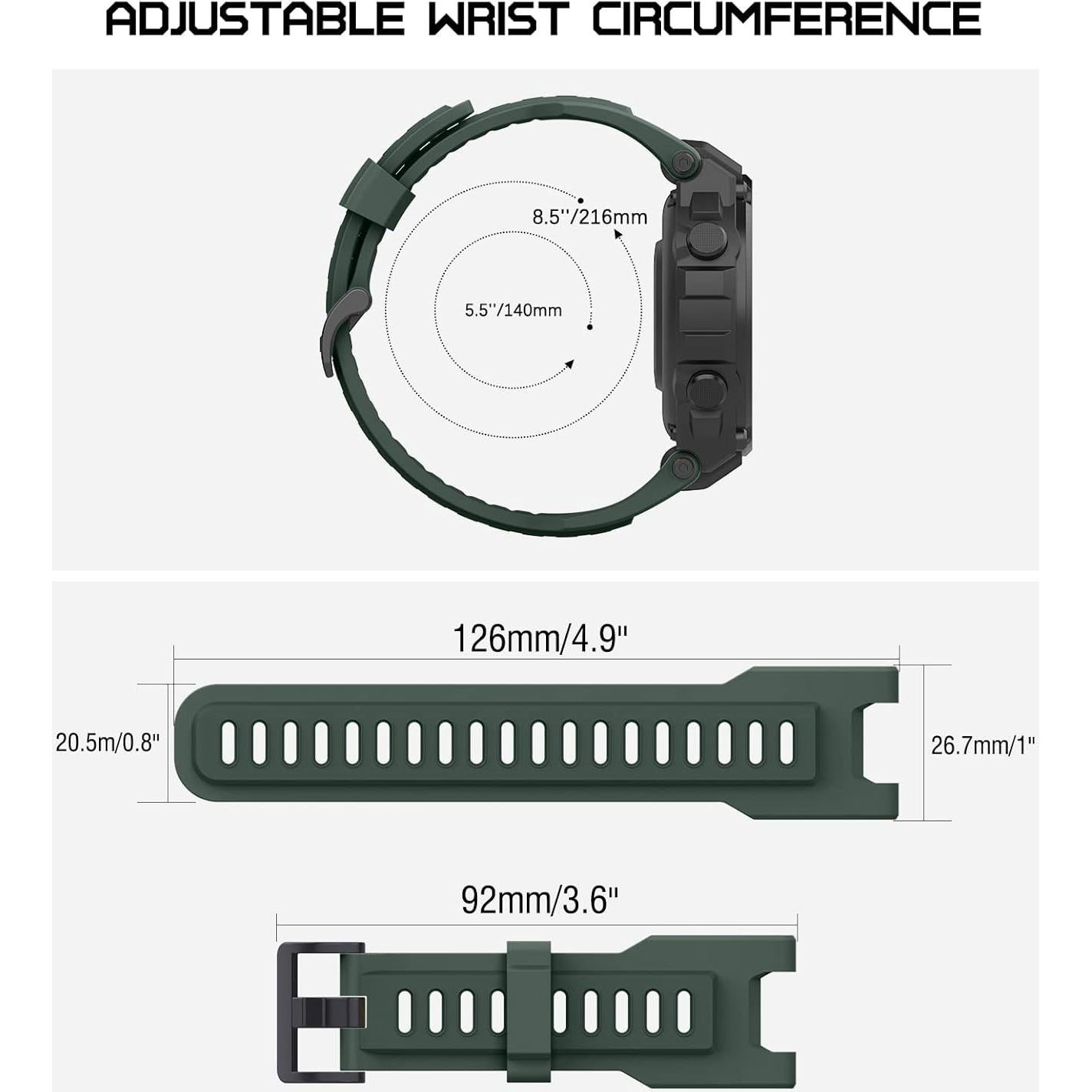 Correa de Silicona MoKo para Amazfit T-Rex/T-Rex Pro Verde Oliva