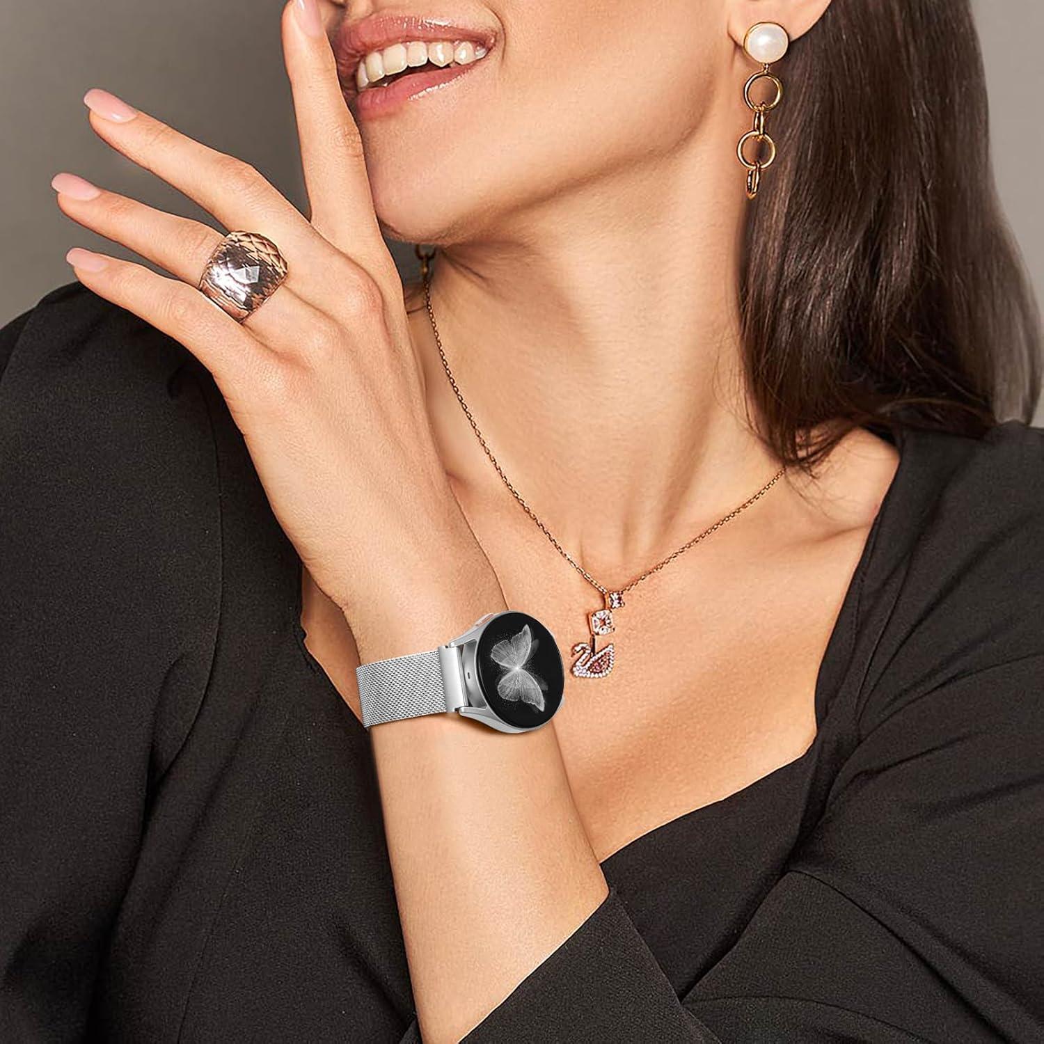 Banda de Metal GEAK 20mm para Galaxy Watch 7/6/5/4 - Plata