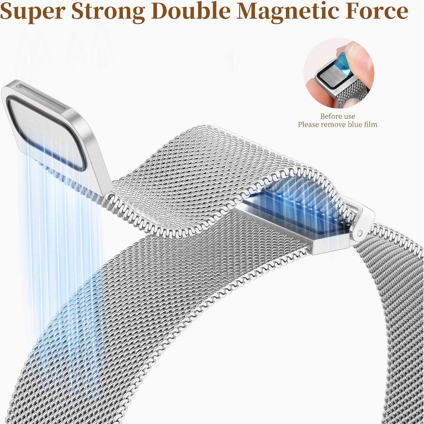 Banda de Metal GEAK 20mm para Galaxy Watch 7/6/5/4 - Plata