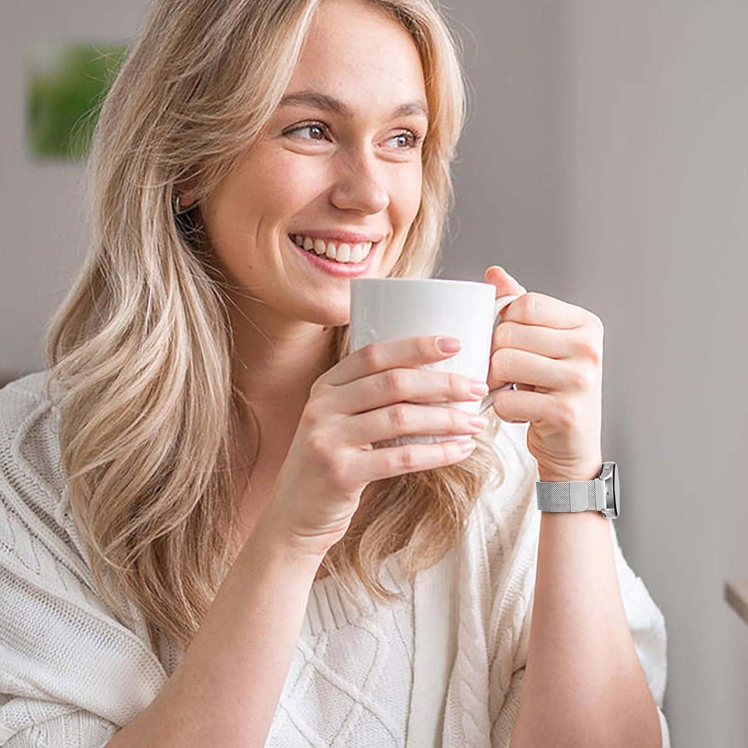 Banda de Metal GEAK 20mm para Galaxy Watch 7/6/5/4 - Plata