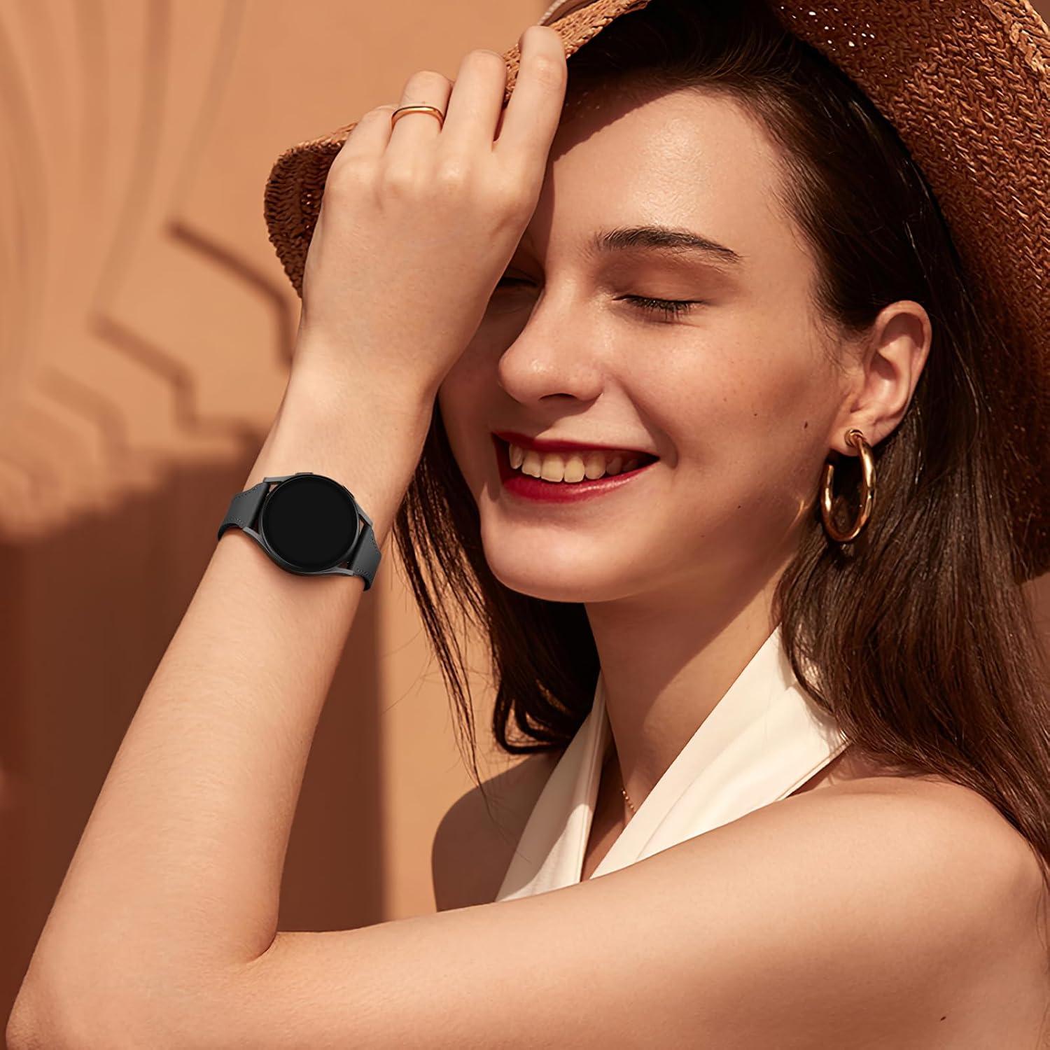 Correa de Cuero 20mm GEAK para Galaxy Watch 7/6/5/4/Active 2