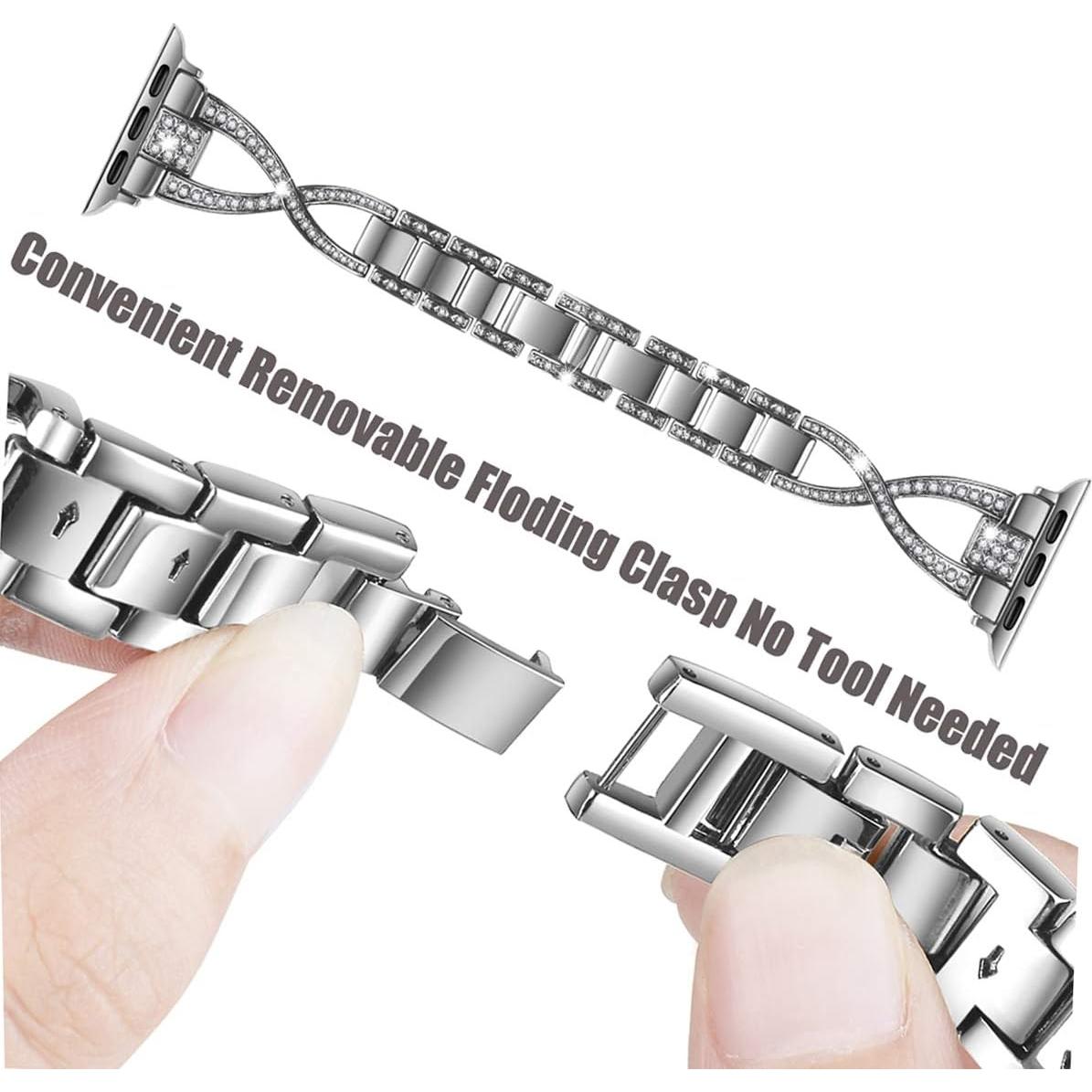 Pulsera de Metal Ajustable para Apple Watch 38-42mm JFdragon