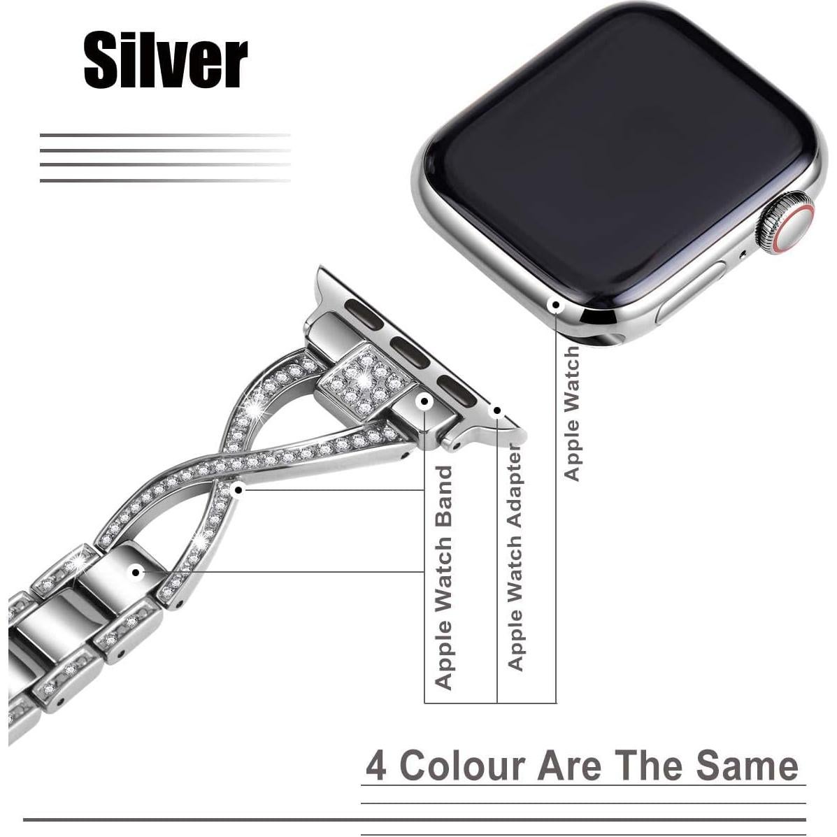 Pulsera de Metal Ajustable para Apple Watch 38-42mm JFdragon