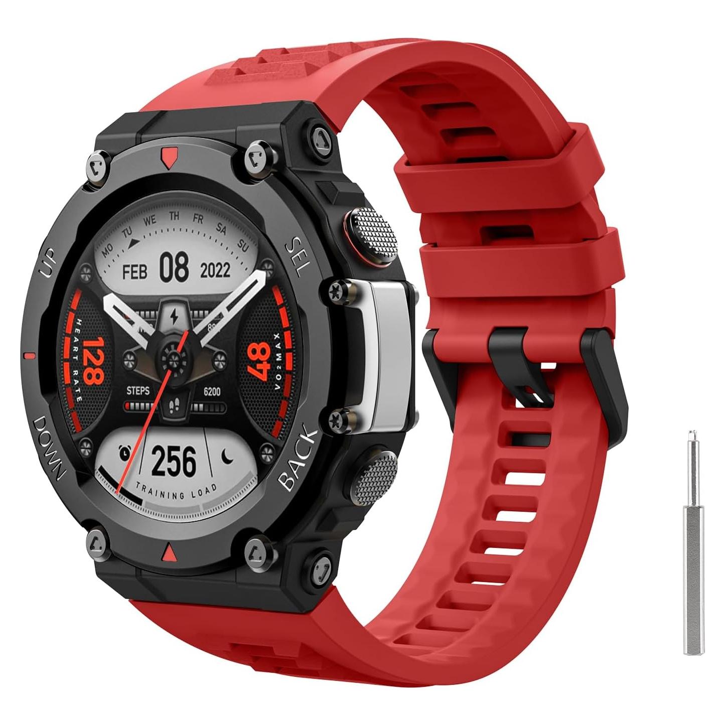 Correa de Silicona MoKo para Amazfit T-Rex 2 - Roja