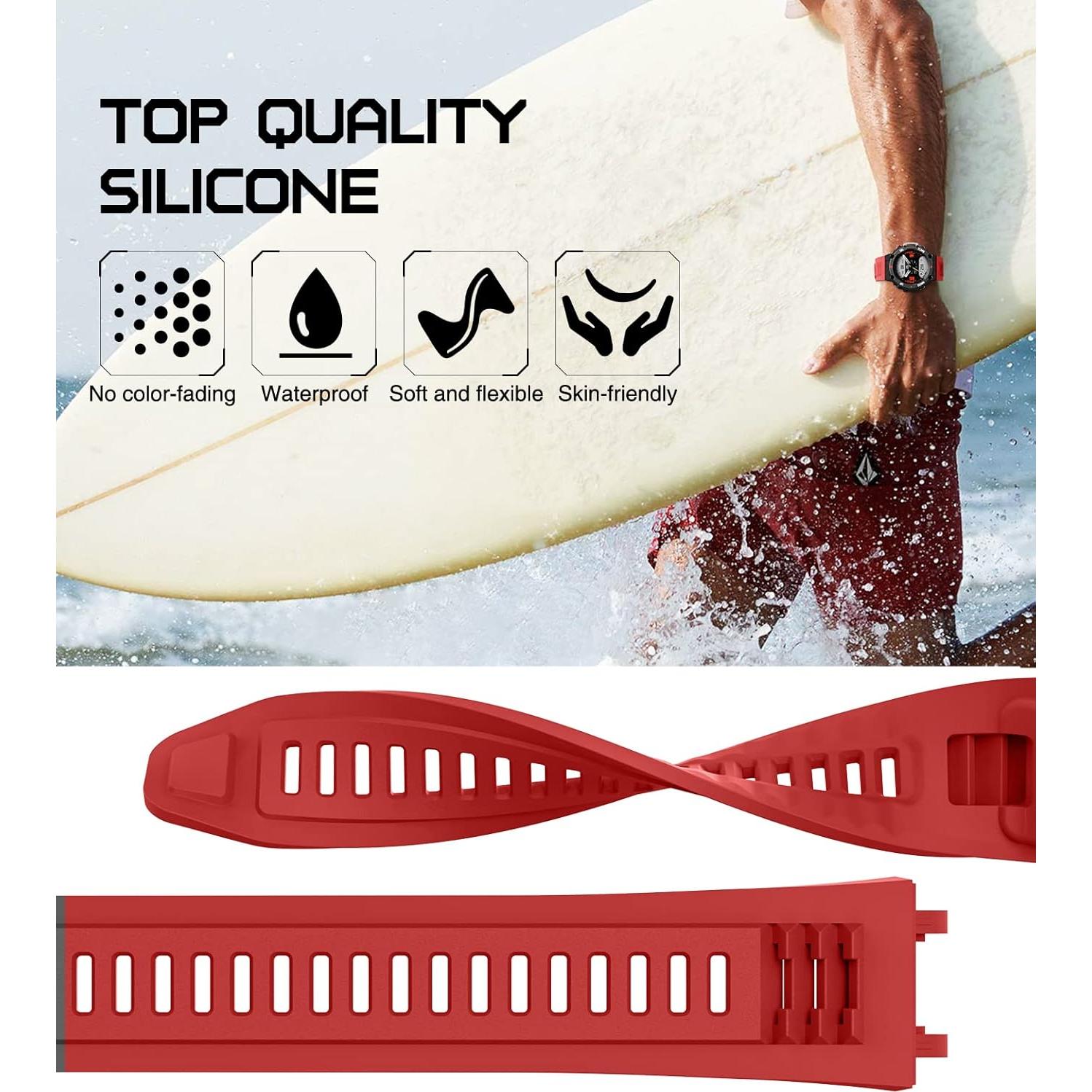 Correa de Silicona MoKo para Amazfit T-Rex 2 - Roja