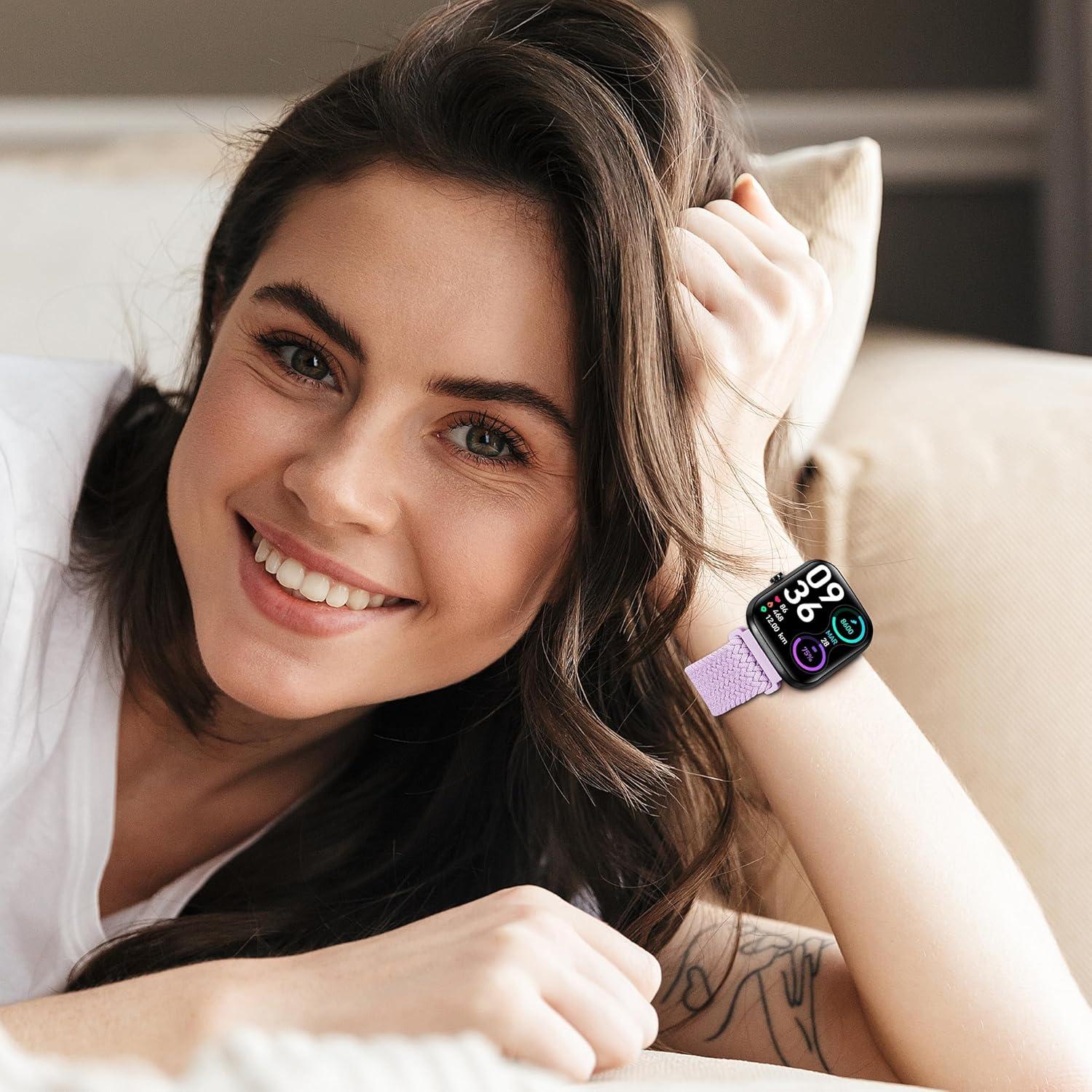 Correa de Nylon Elástico Woneligo para Reloj Inteligente 14.8-24.1 cm