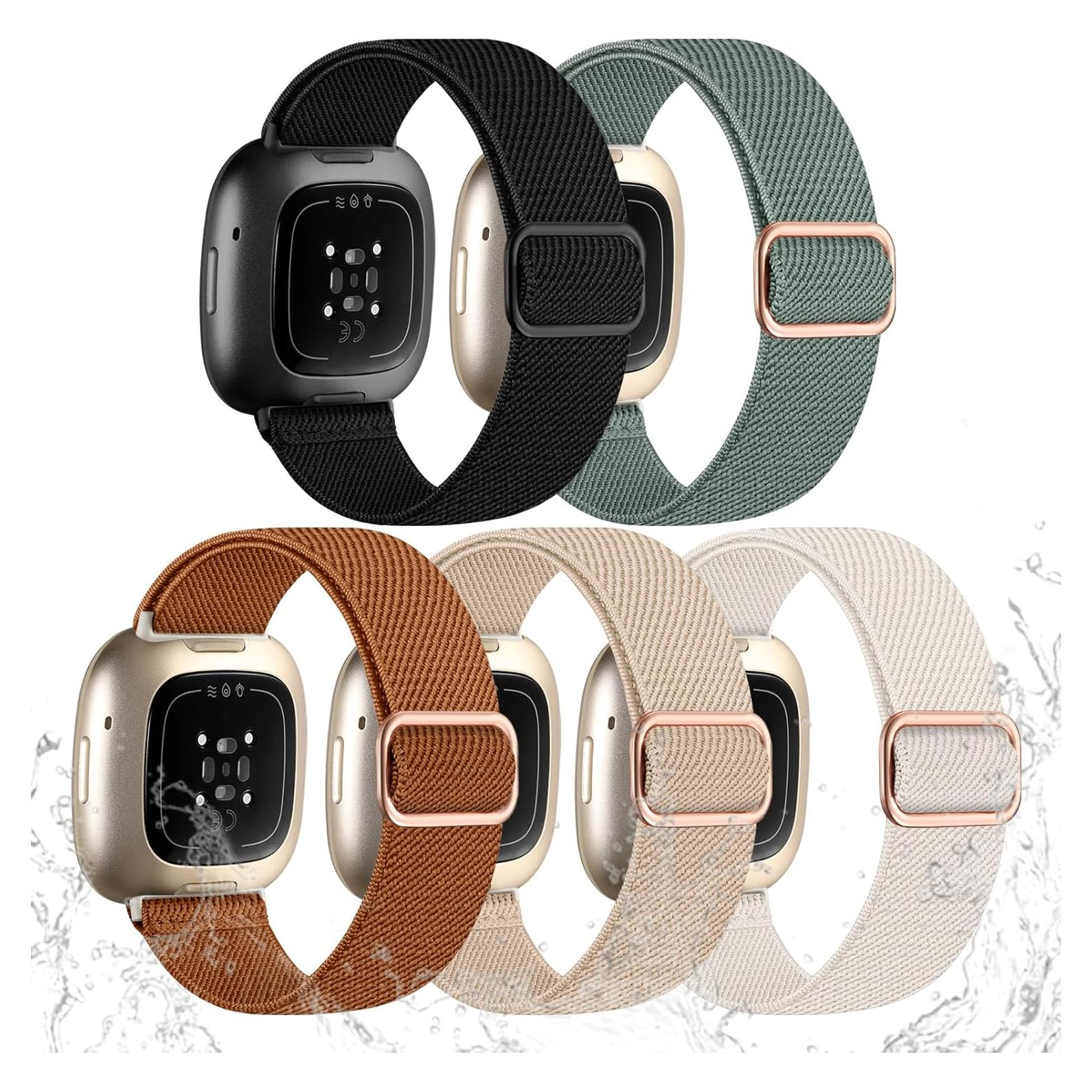 Banda Elástica Odbeai para Fitbit Versa 3/4/Sense 2 - 5 Paquetes