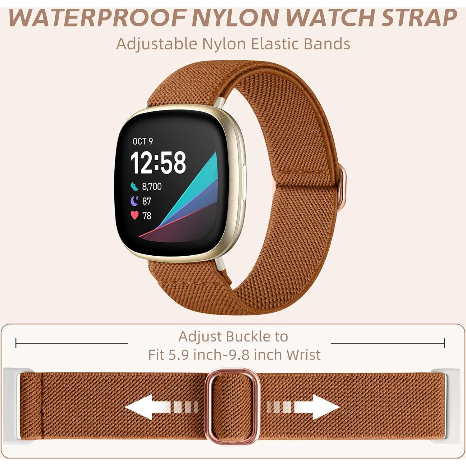 Banda Elástica Odbeai para Fitbit Versa 3/4/Sense 2 - 5 Paquetes