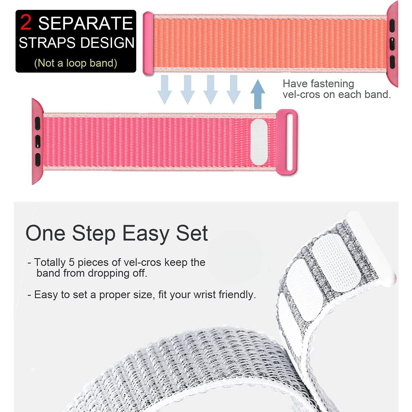 Correa de Nylon para Apple Watch 38-42mm Bifeiyo Granada