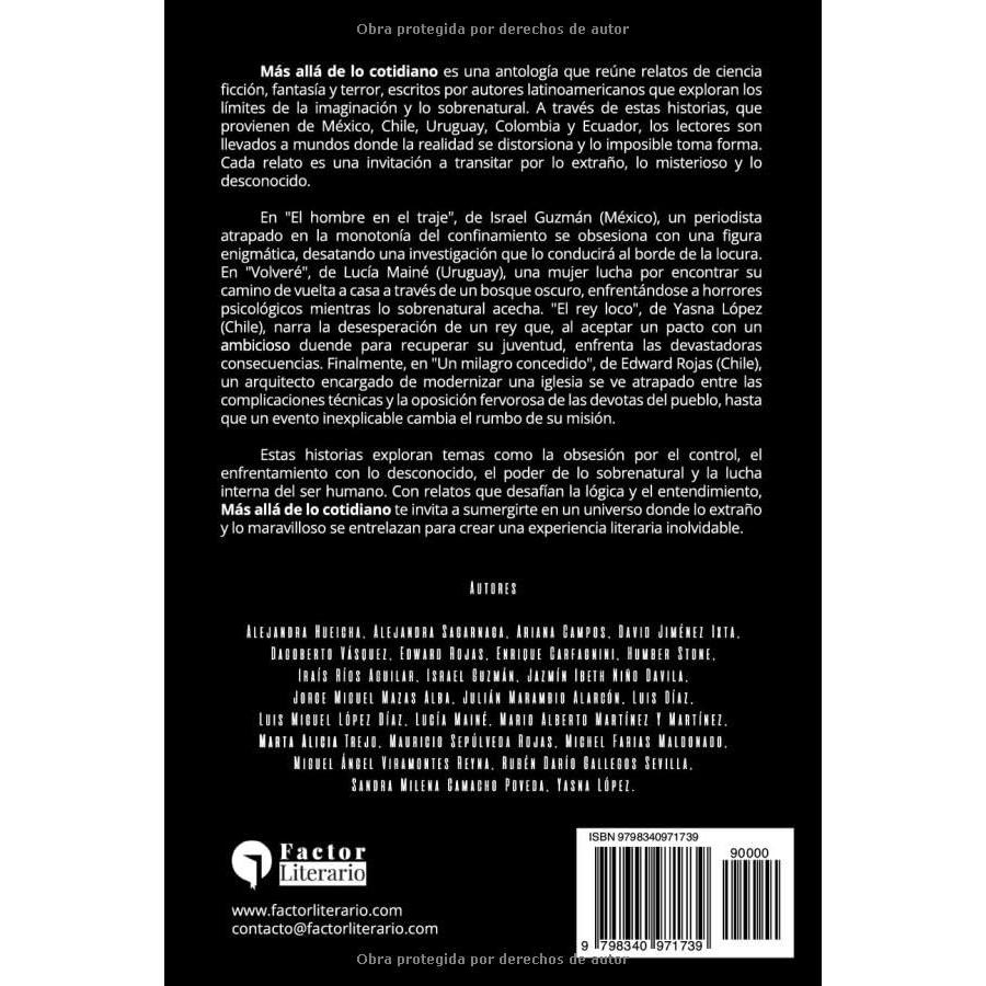 Más allá de lo cotidiano: Antología de ciencia ficción, fantasía y terror latinoamericano (Spanish Edition)