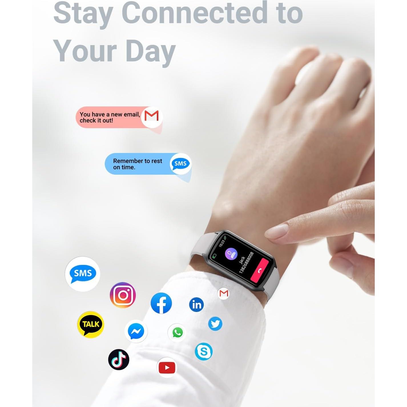 Rastreador de Salud Amzhero D26 con Monitoreo Cardíaco y Sueño