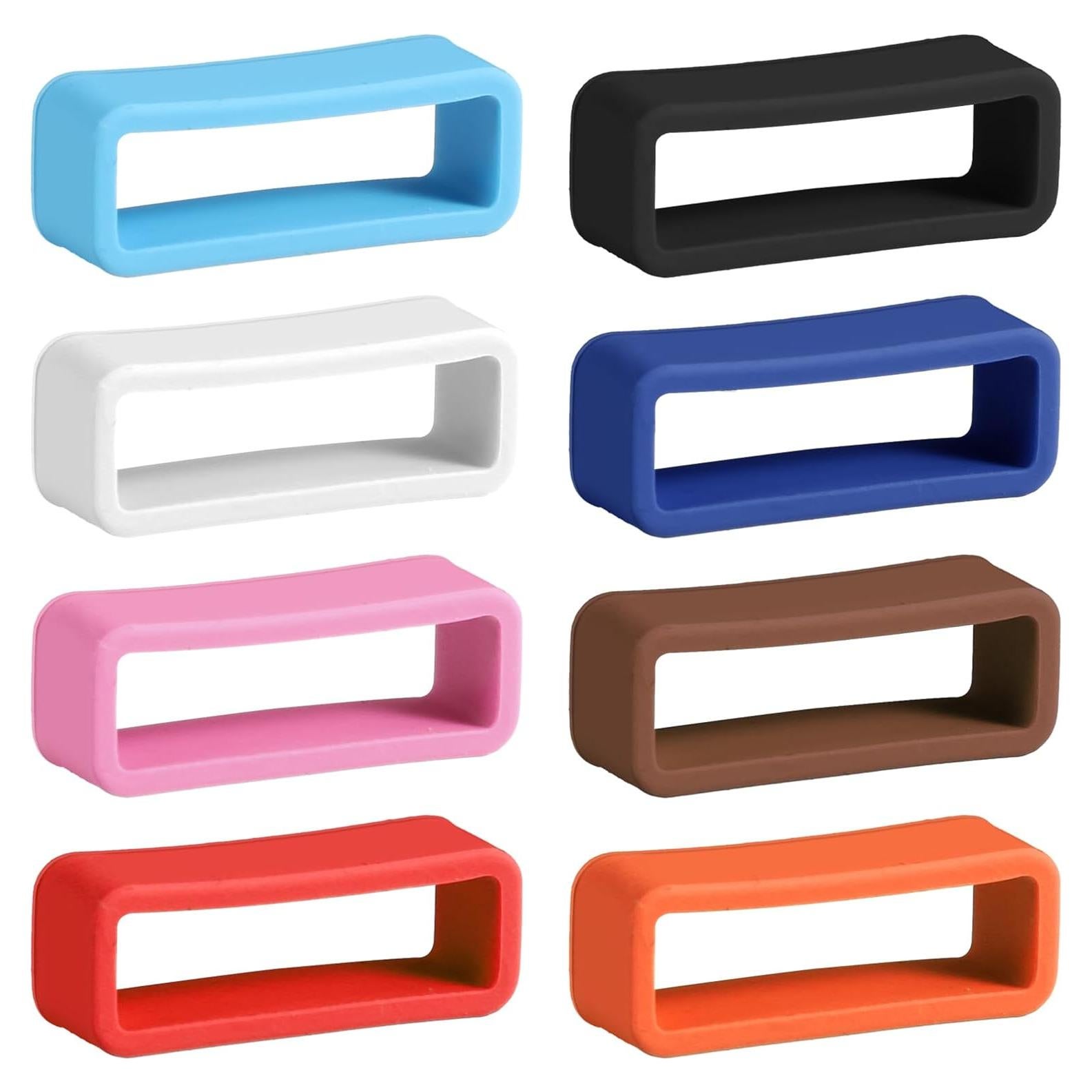 8 Sujetadores de Correa de Reloj 20mm Silicona Multicolor