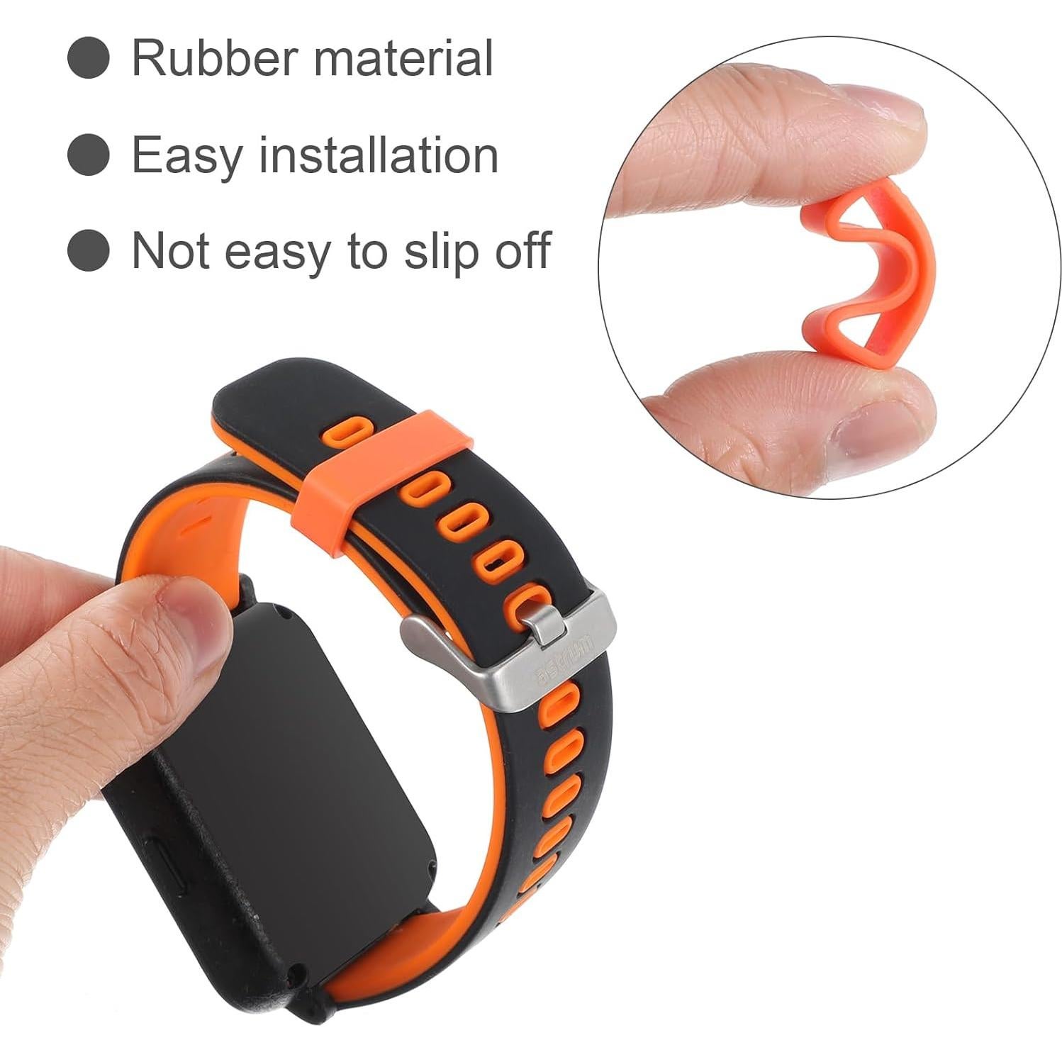 8 Sujetadores de Correa de Reloj 20mm Silicona Multicolor