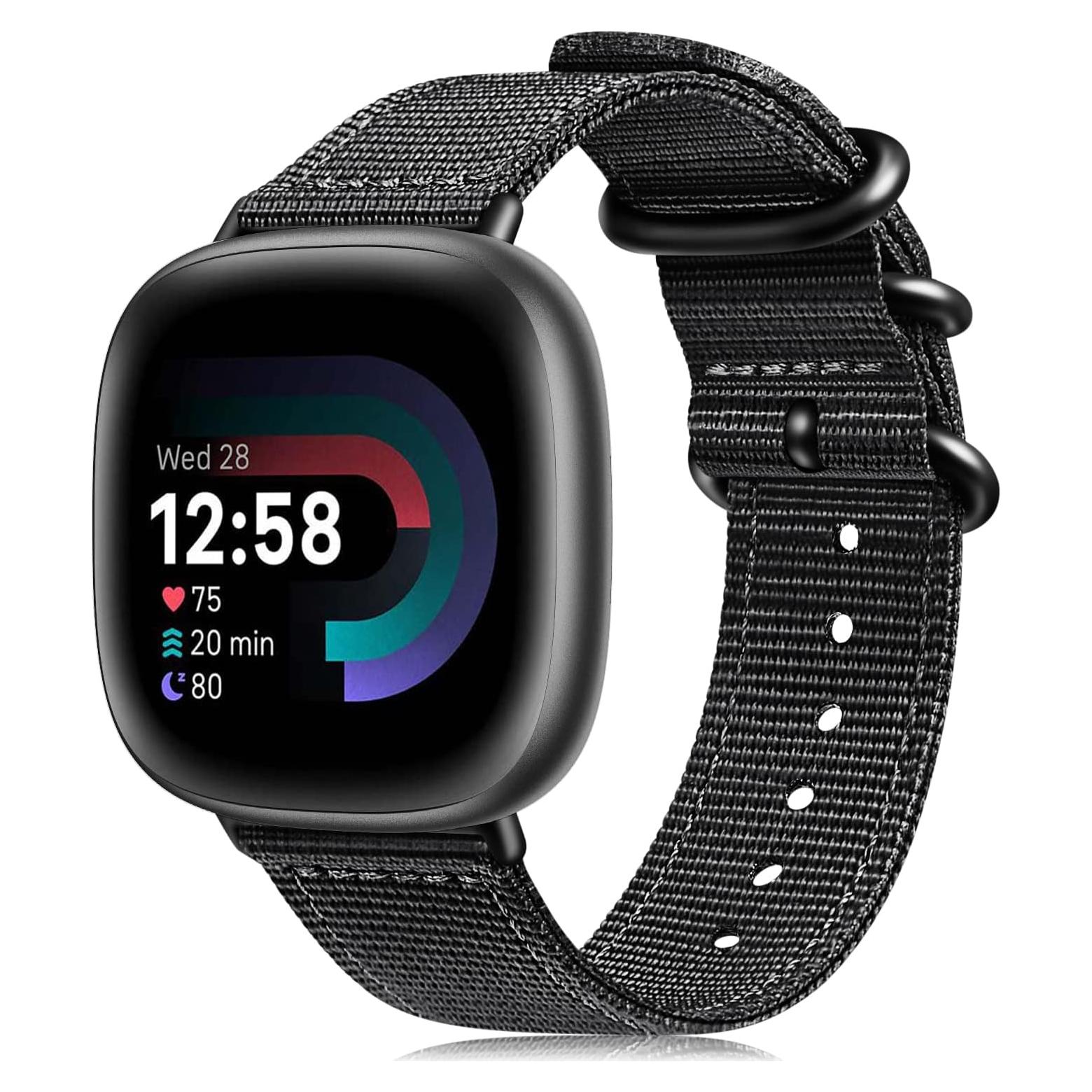 Correa de Reemplazo Fintie para Fitbit Versa 4/3 y Sense 2/1 - Nylon Tejido Suave