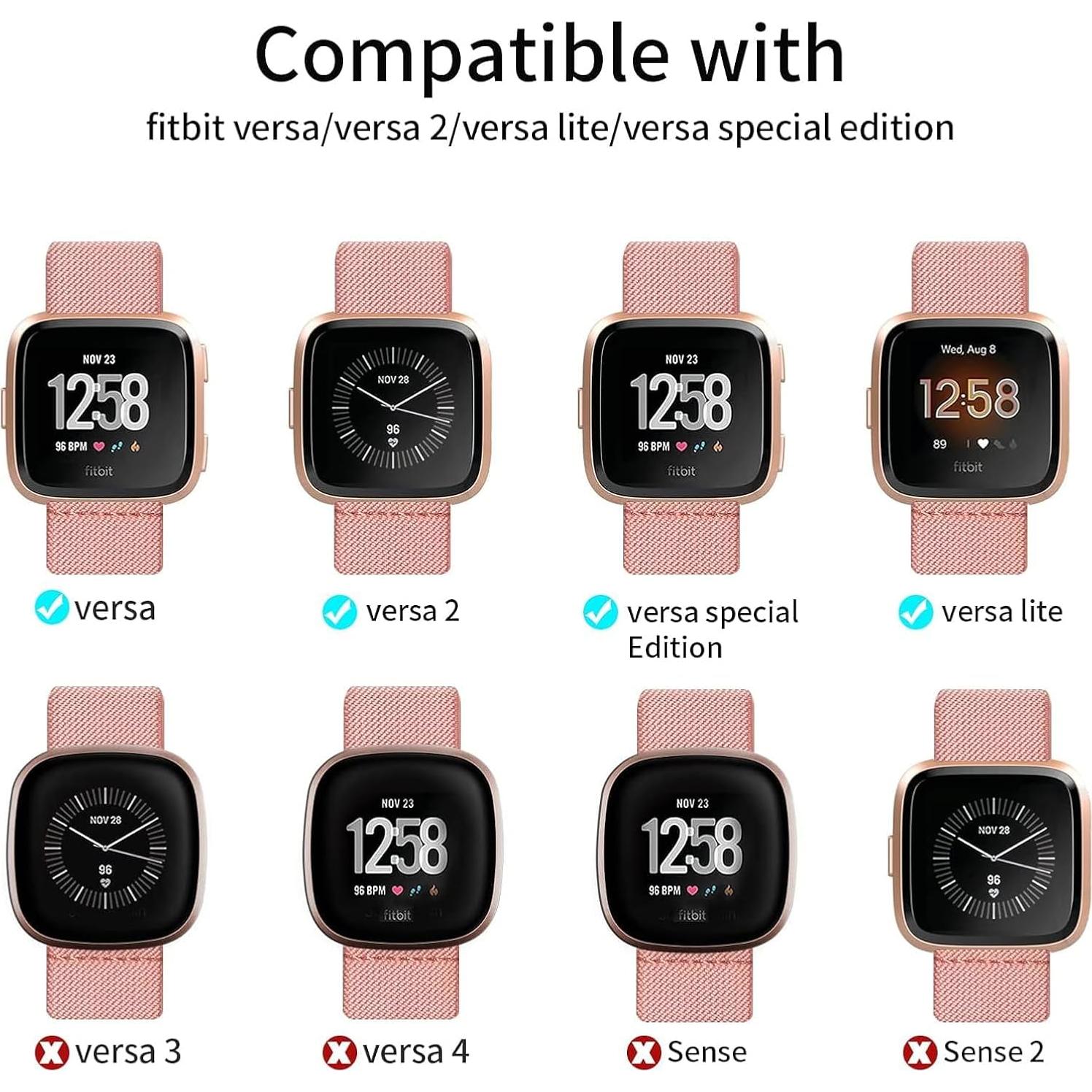 Paquete de 8 Bandas Elásticas Zspoly para Fitbit Versa 2 - Ajustables