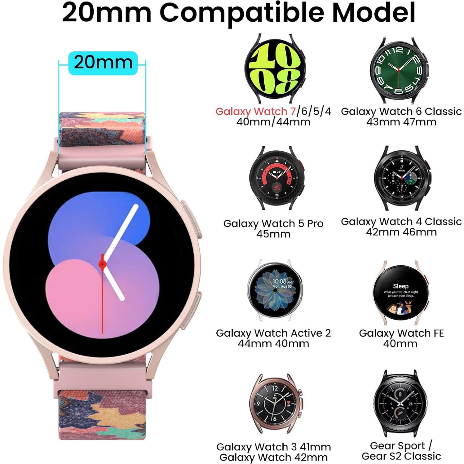 Bandas Elásticas Delidigi para Samsung Galaxy Watch 20mm