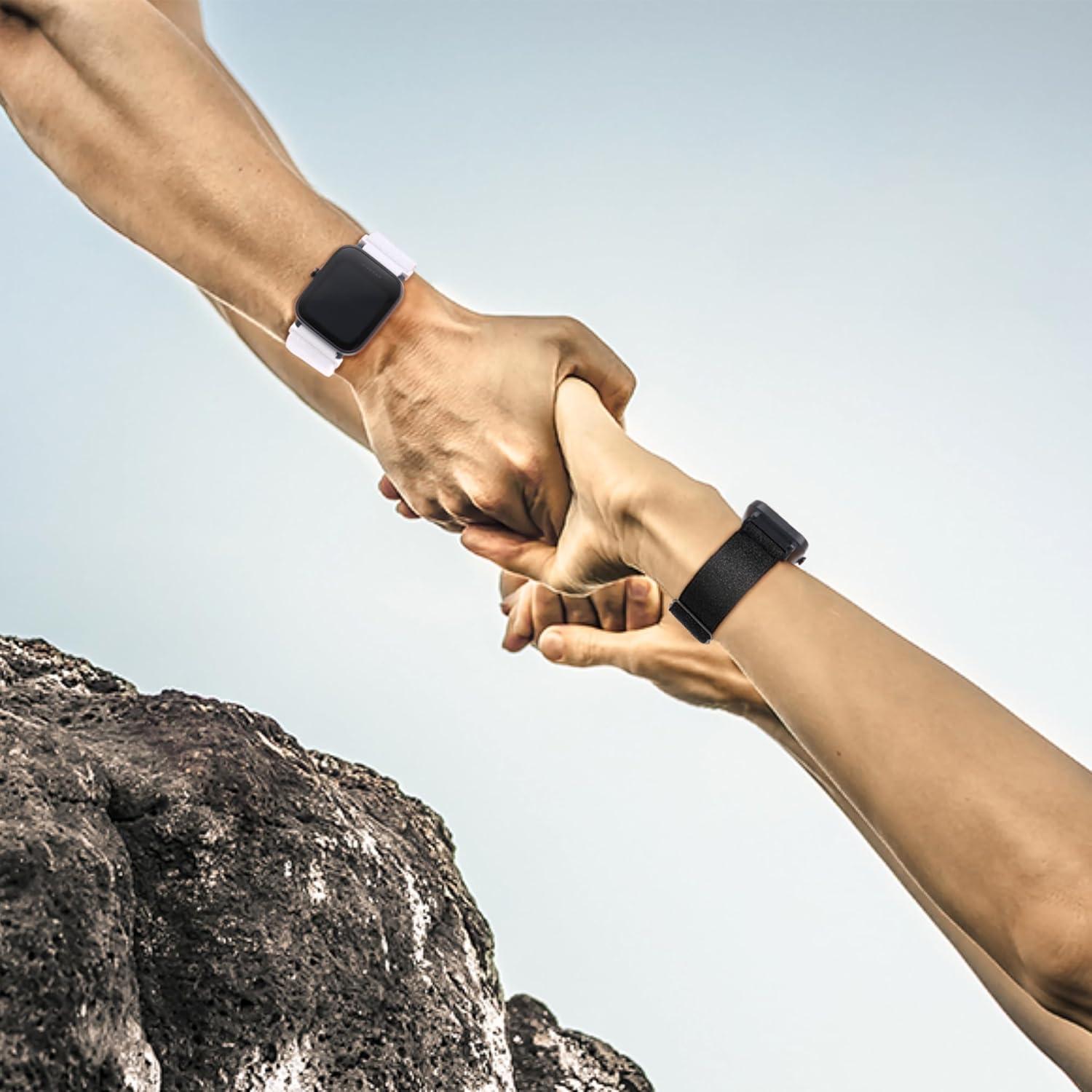 Paquete de 3 bandas elásticas de nylon 22mm para reloj Woneligo